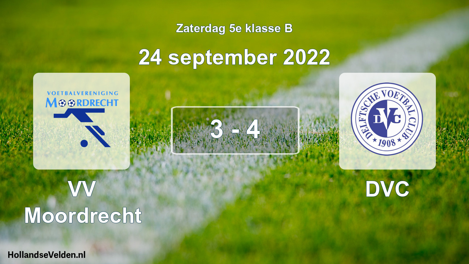 Total number of matches played: VV Moordrecht - DVC 3 - 4 (24 September 2022)