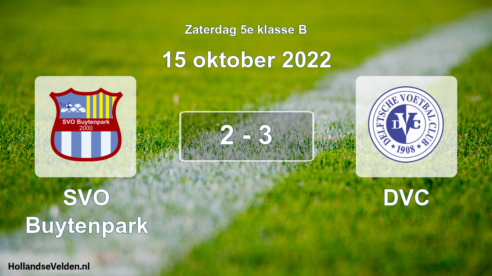 Total number of matches played: SVO Buytenpark - DVC 2 - 3 (15 October 2022)
