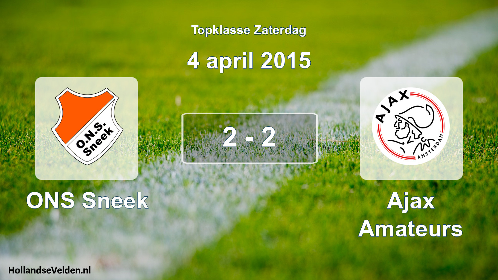 Total number of matches played: ONS Sneek - Ajax Amateurs 2 - 2 (4 April 2015)