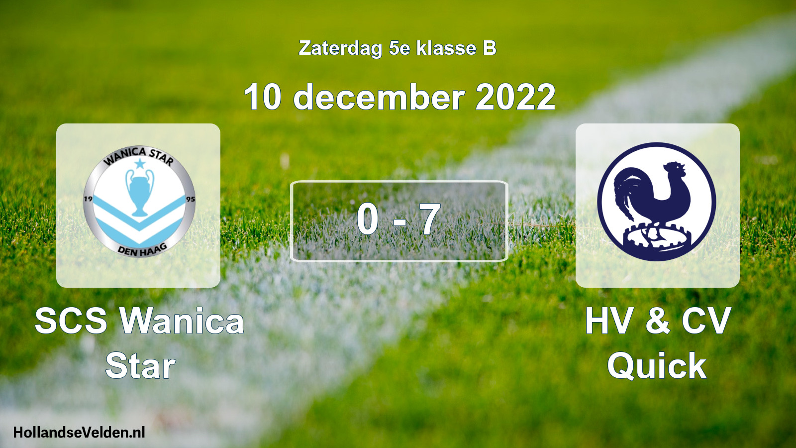 Total number of matches played: SCS Wanica Star - HV & CV Quick 0 - 7 (10 December 2022)
