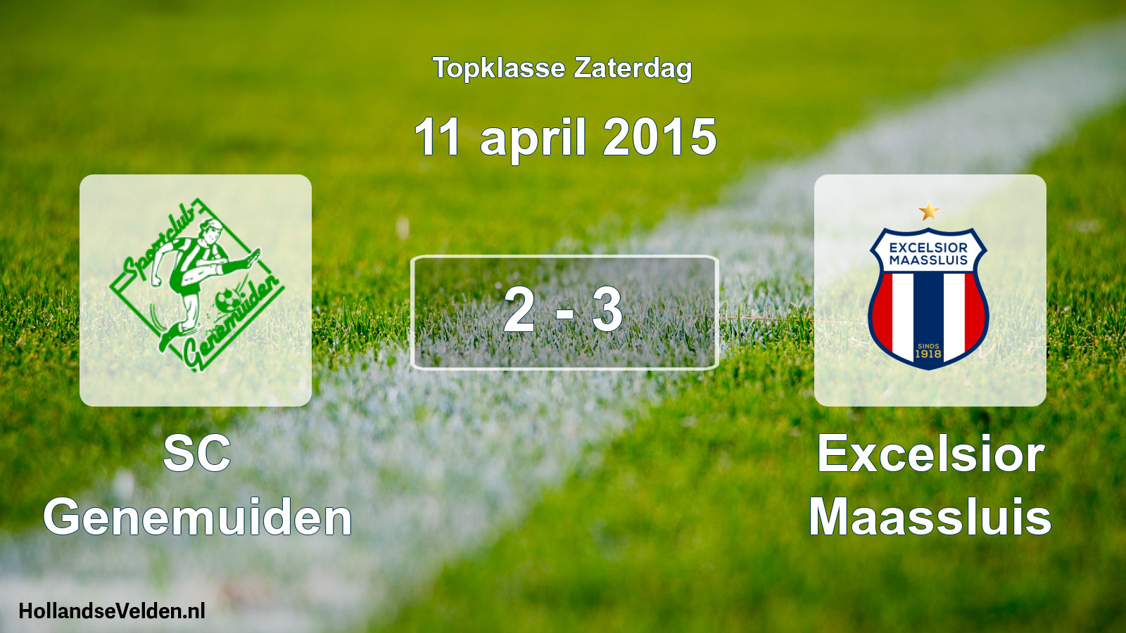 Total number of matches played: SC Genemuiden - Excelsior Maassluis 2 - 3 (11 April 2015)