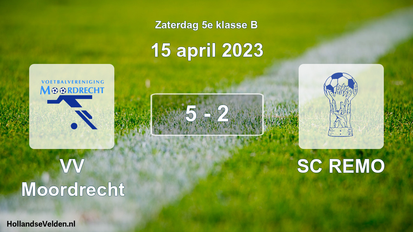Total number of matches played: VV Moordrecht - SC REMO 5 - 2 (15 April 2023)