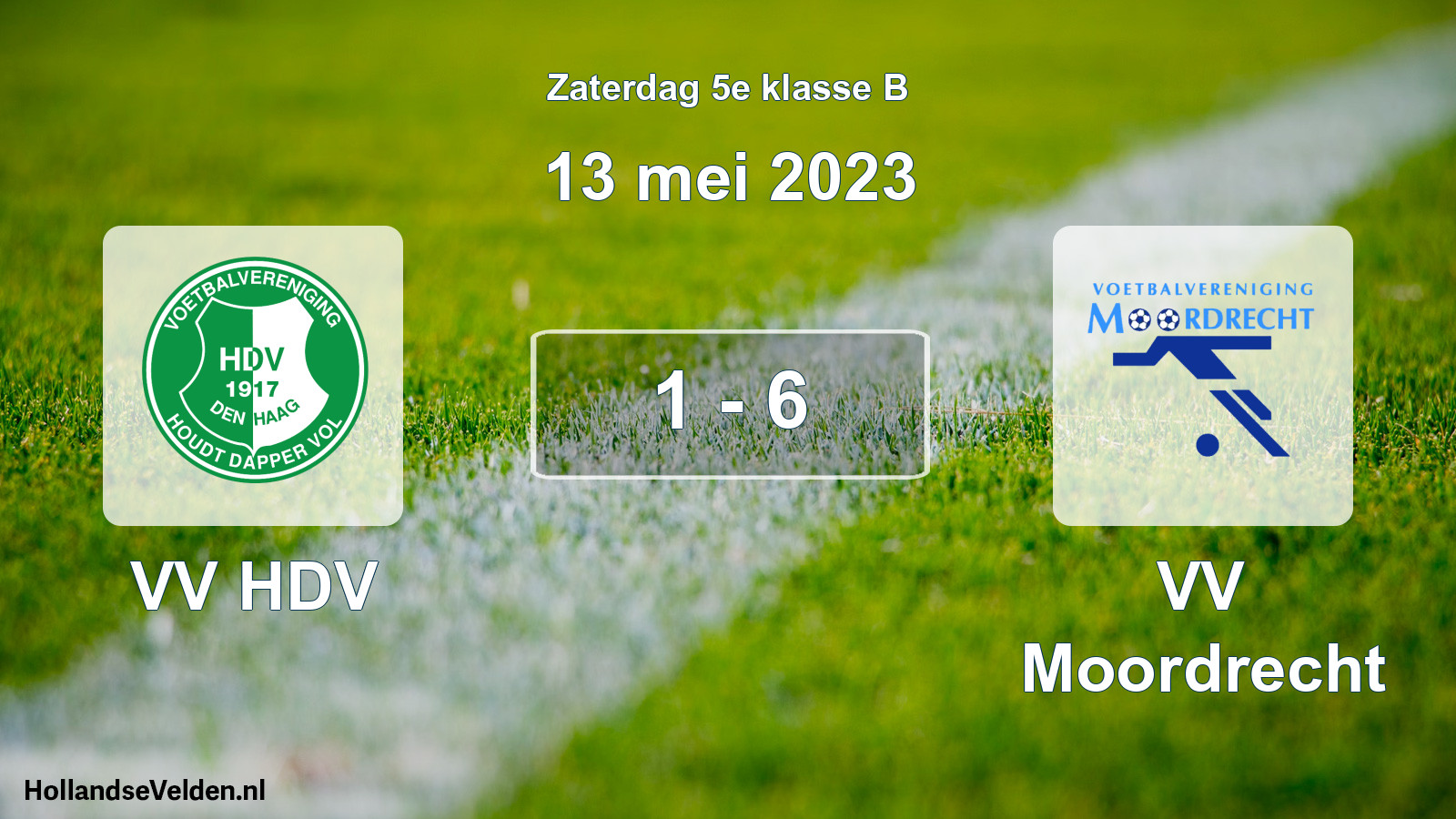 Total number of matches played: VV HDV - VV Moordrecht 1 - 6 (13 May 2023)