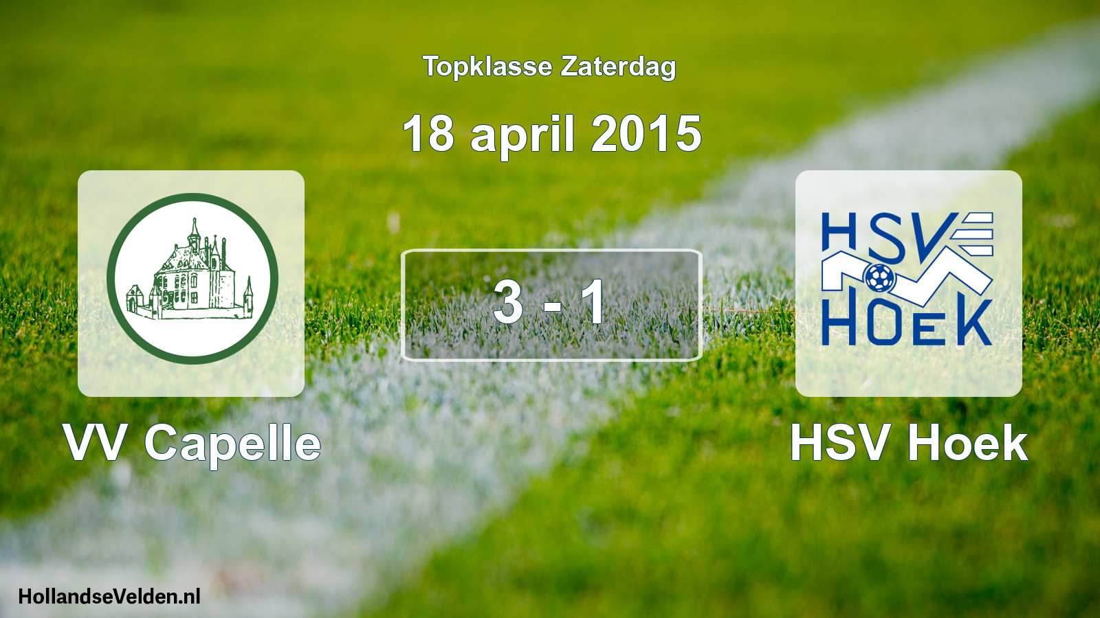 Total number of matches played: VV Capelle - HSV Hoek 3 - 1 (18 April 2015)