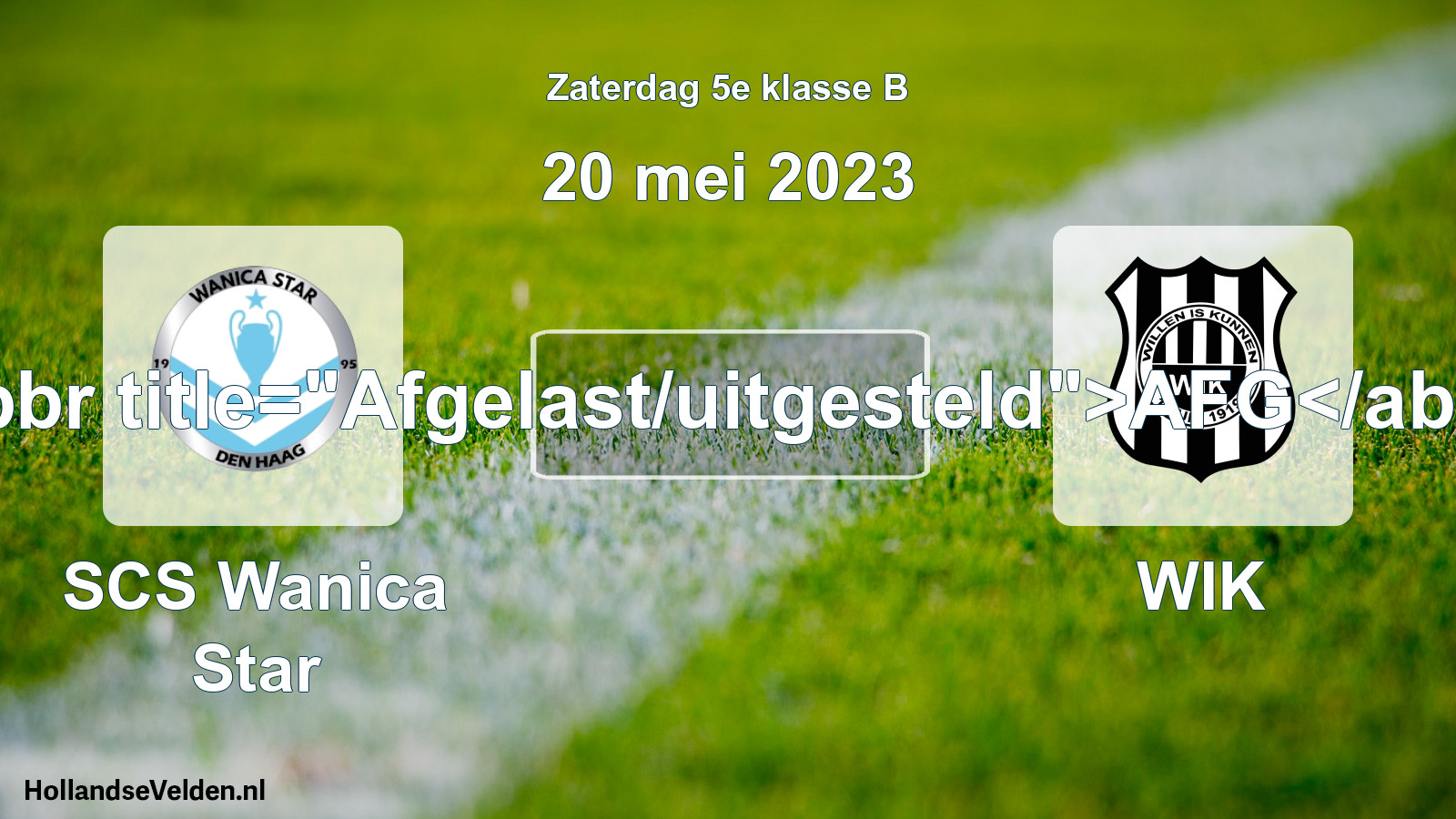 Scheduled Match: SCS Wanica Star - WIK (20 May 2023)