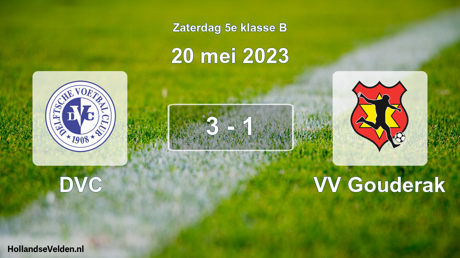 Total number of matches played: DVC - VV Gouderak 3 - 1 (20 May 2023)