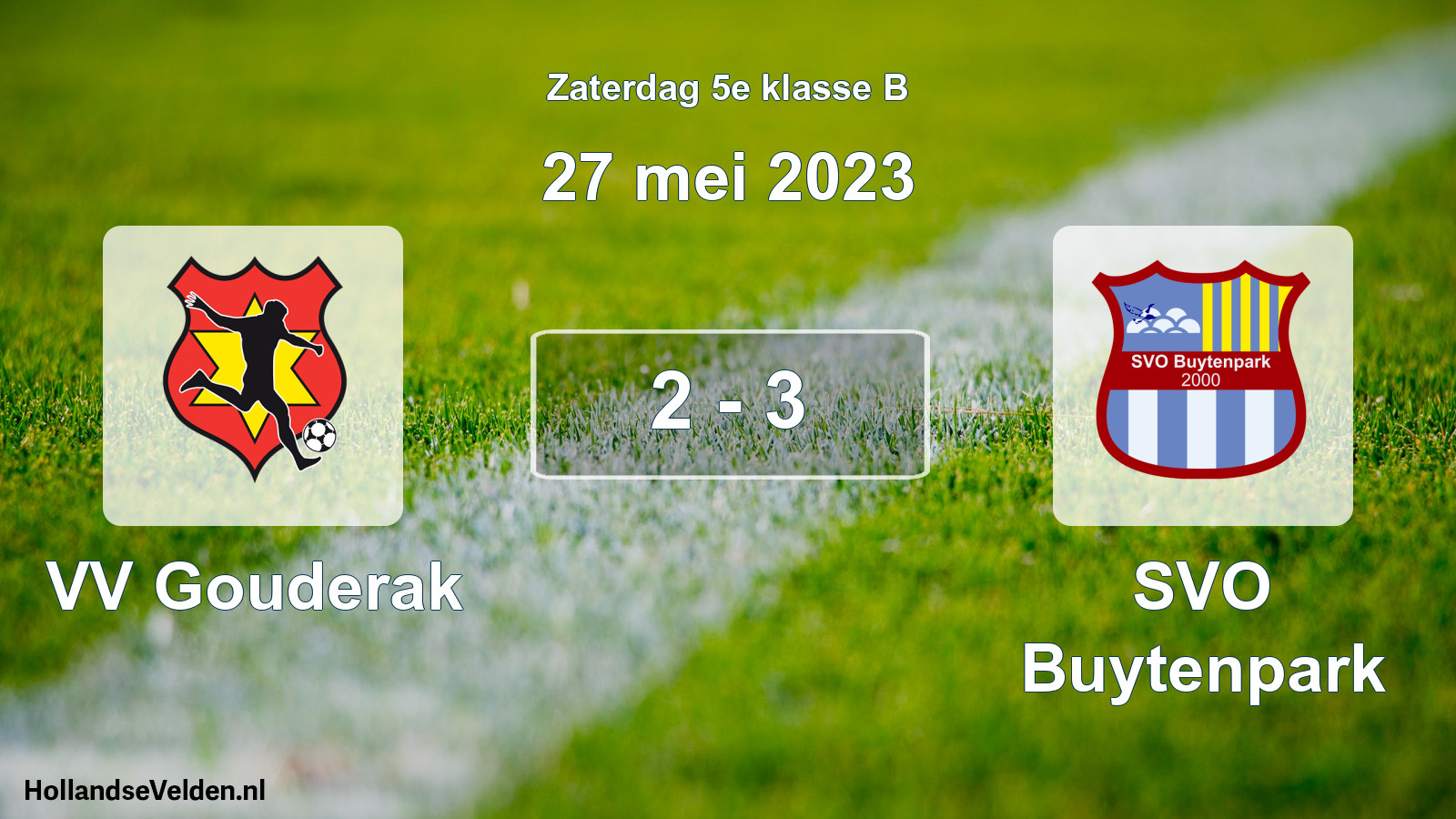 Total number of matches played: VV Gouderak - SVO Buytenpark 2 - 3 (27 May 2023)