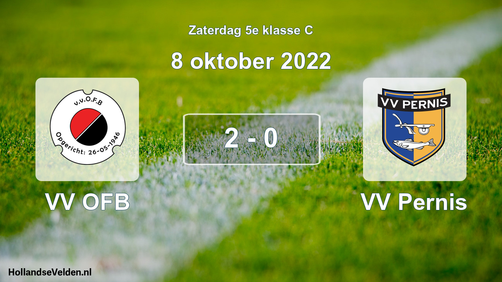 Total number of matches played: VV OFB - VV Pernis 2 - 0 (8 October 2022)
