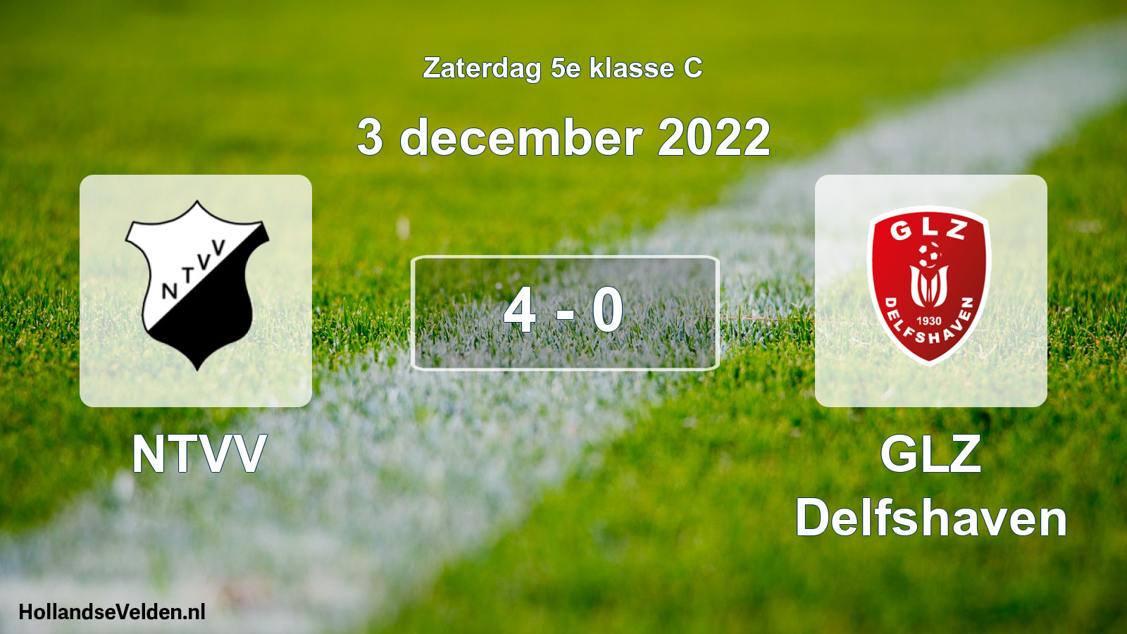 Total number of matches played: NTVV - GLZ Delfshaven 4 - 0 (3 December 2022)