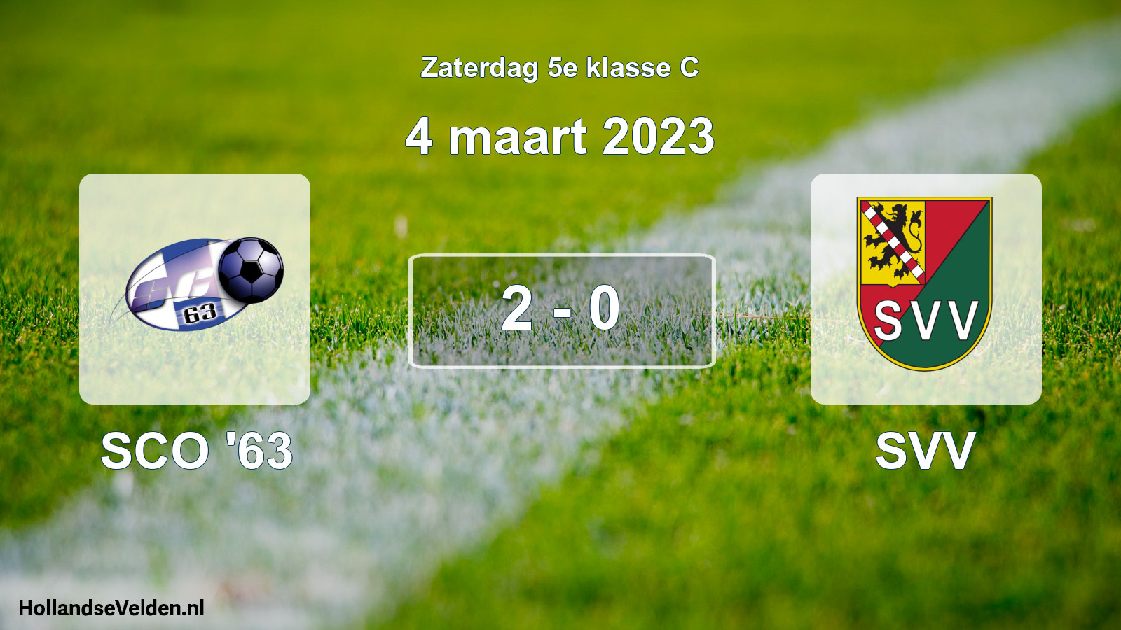 Total number of matches played: SCO '63 - SVV 2 - 0 (4 March 2023)