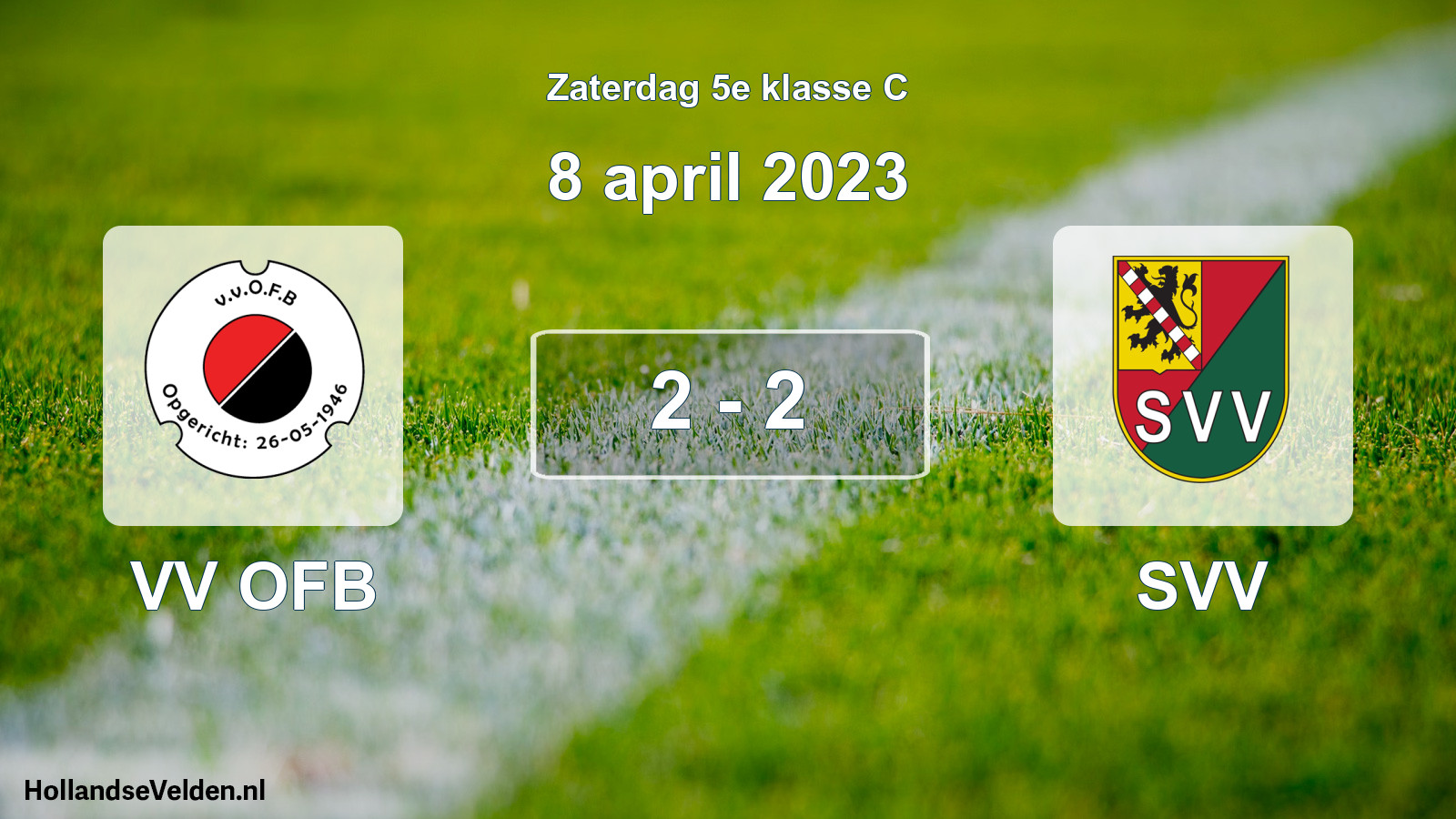 Total number of matches played: VV OFB - SVV 2 - 2 (8 April 2023)