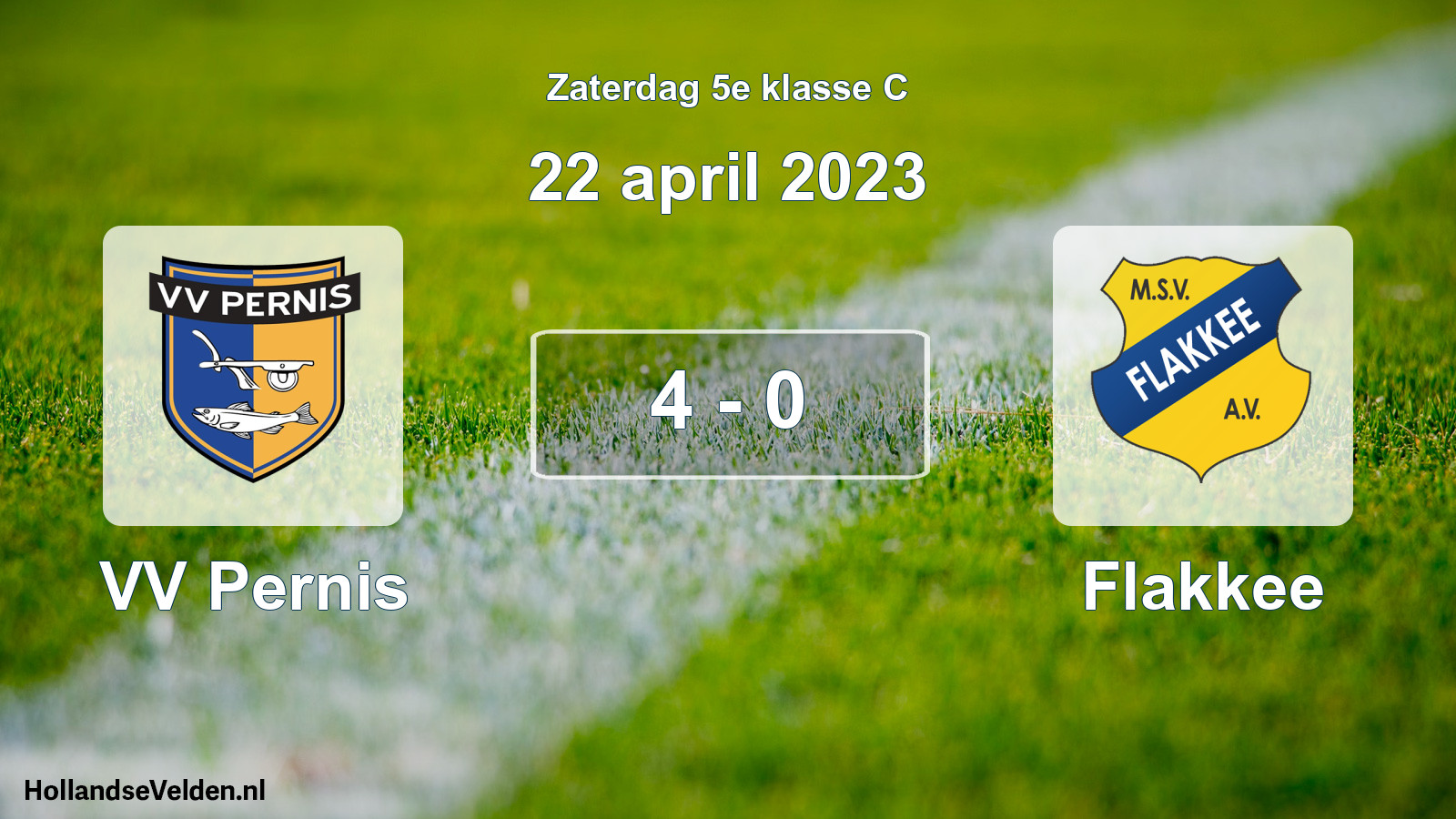 Total number of matches played: VV Pernis - Flakkee 4 - 0 (22 April 2023)