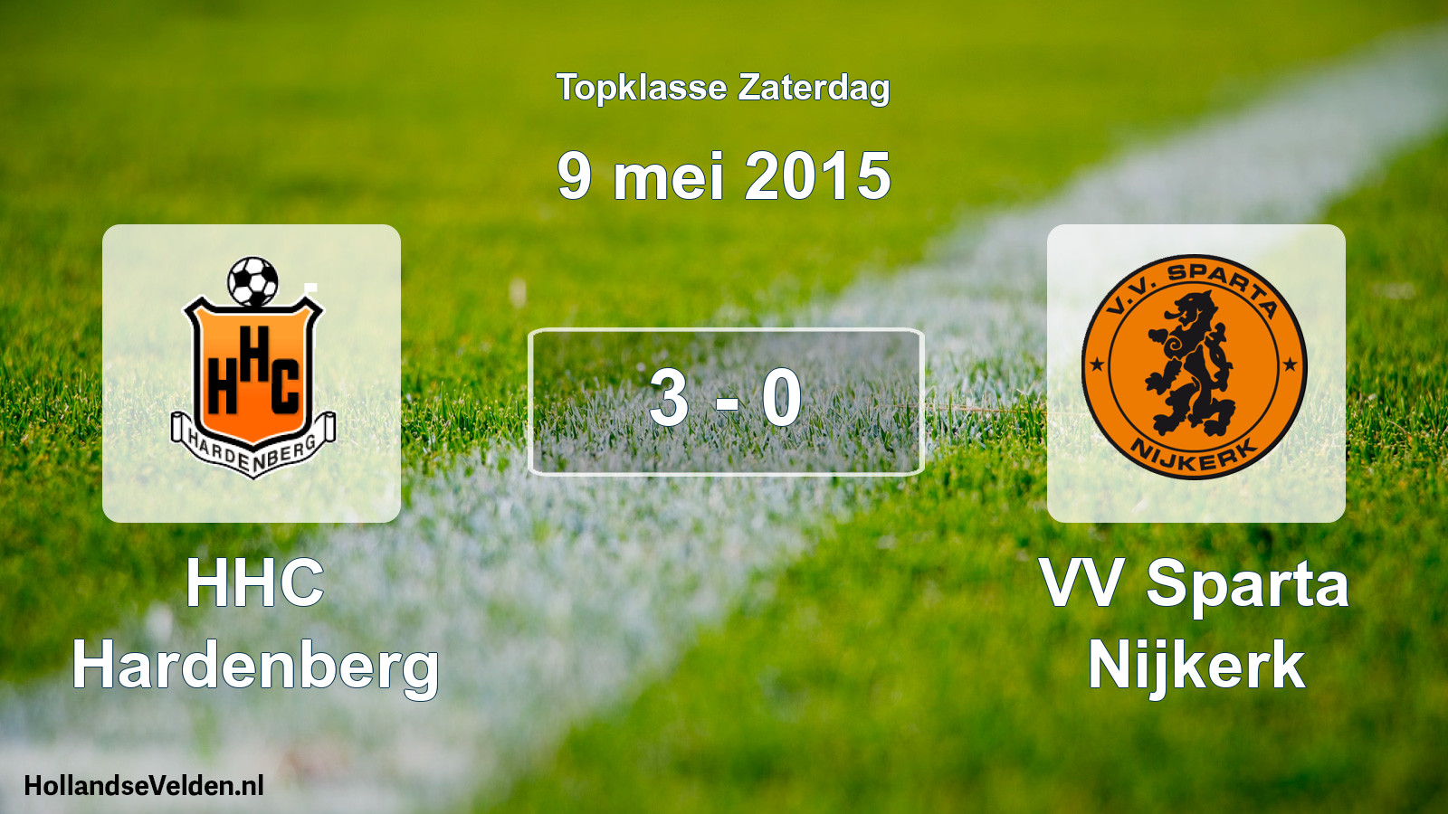 Total number of matches played: HHC Hardenberg - VV Sparta Nijkerk 3 - 0 (9 May 2015)