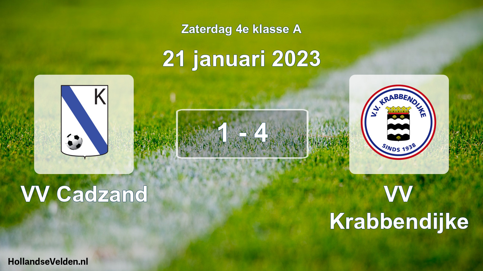 Total number of matches played: VV Cadzand - VV Krabbendijke 1 - 4 (21 January 2023)