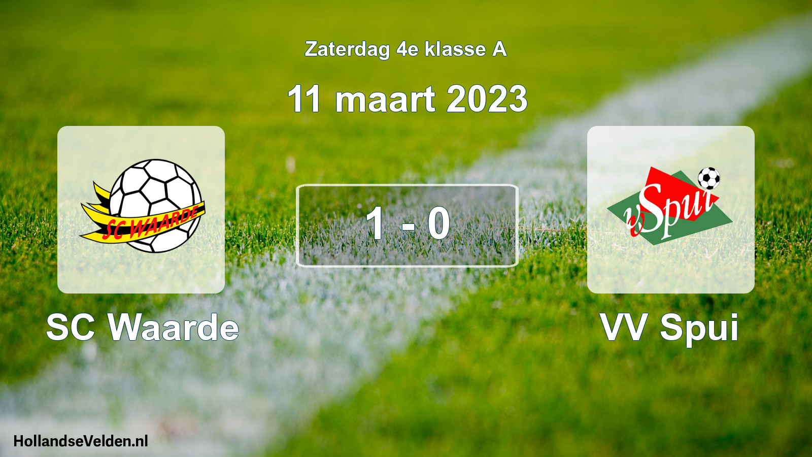 Total number of matches played: SC Waarde - VV Spui 1 - 0 (11 March 2023)