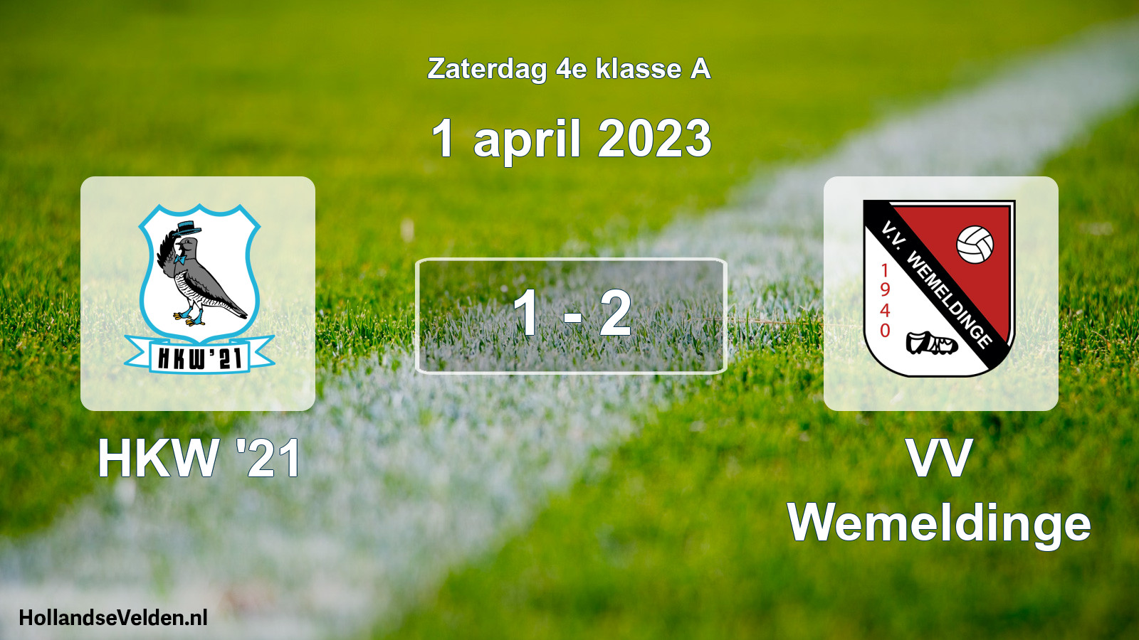 Total number of matches played: HKW '21 - VV Wemeldinge 1 - 2 (1 April 2023)