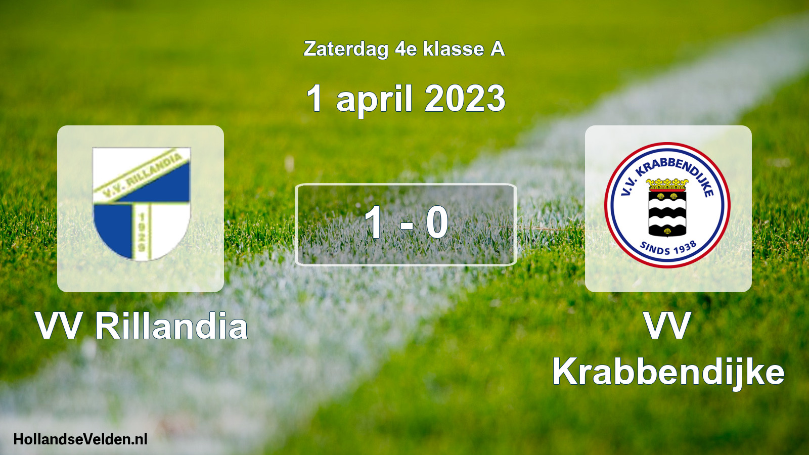Total number of matches played: VV Rillandia - VV Krabbendijke 1 - 0 (1 April 2023)