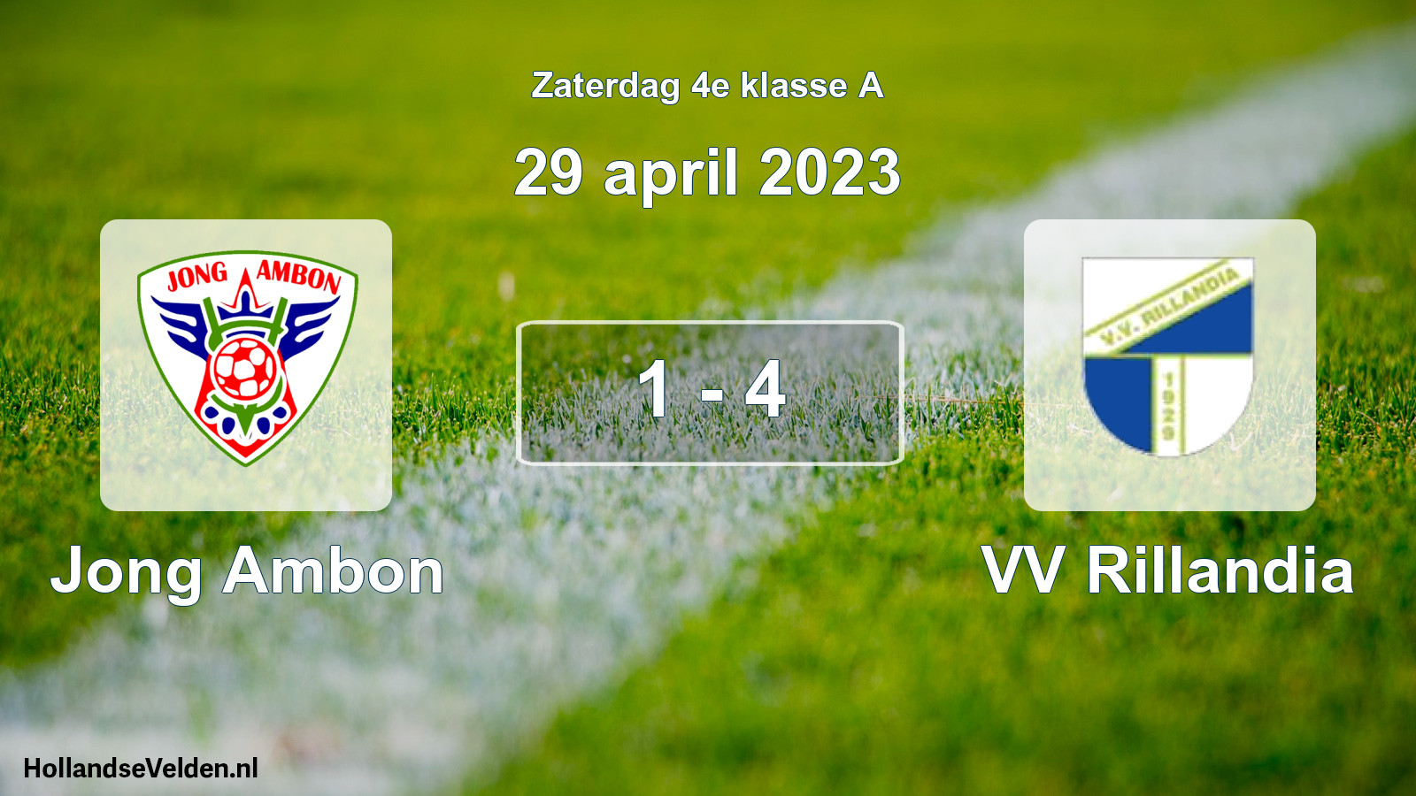 Total number of matches played: Jong Ambon - VV Rillandia 1 - 4 (29 April 2023)