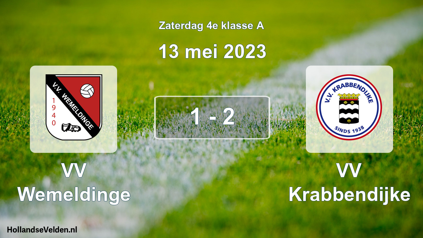 Total number of matches played: VV Wemeldinge - VV Krabbendijke 1 - 2 (13 May 2023)