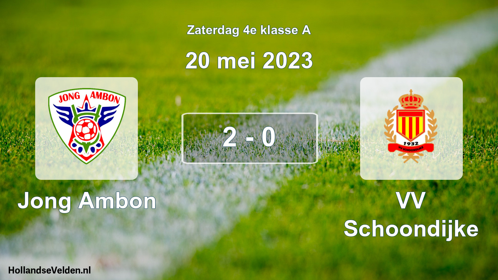 Total number of matches played: Jong Ambon - VV Schoondijke 2 - 0 (20 May 2023)