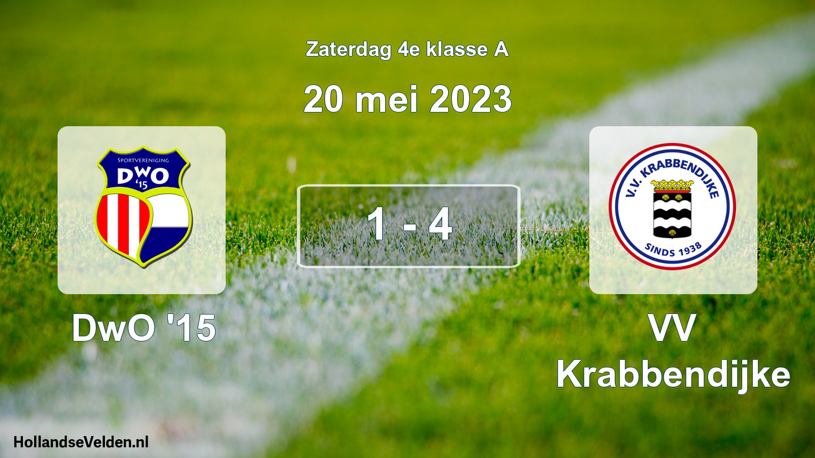 Total number of matches played: DwO '15 - VV Krabbendijke 1 - 4 (20 May 2023)
