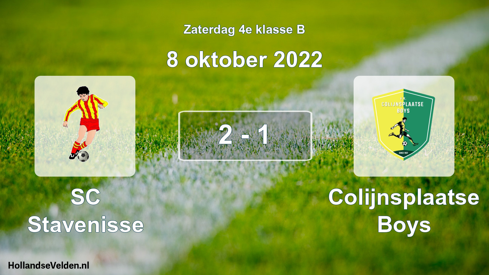 Total number of matches played: SC Stavenisse - Colijnsplaatse Boys 2 - 1 (8 October 2022)