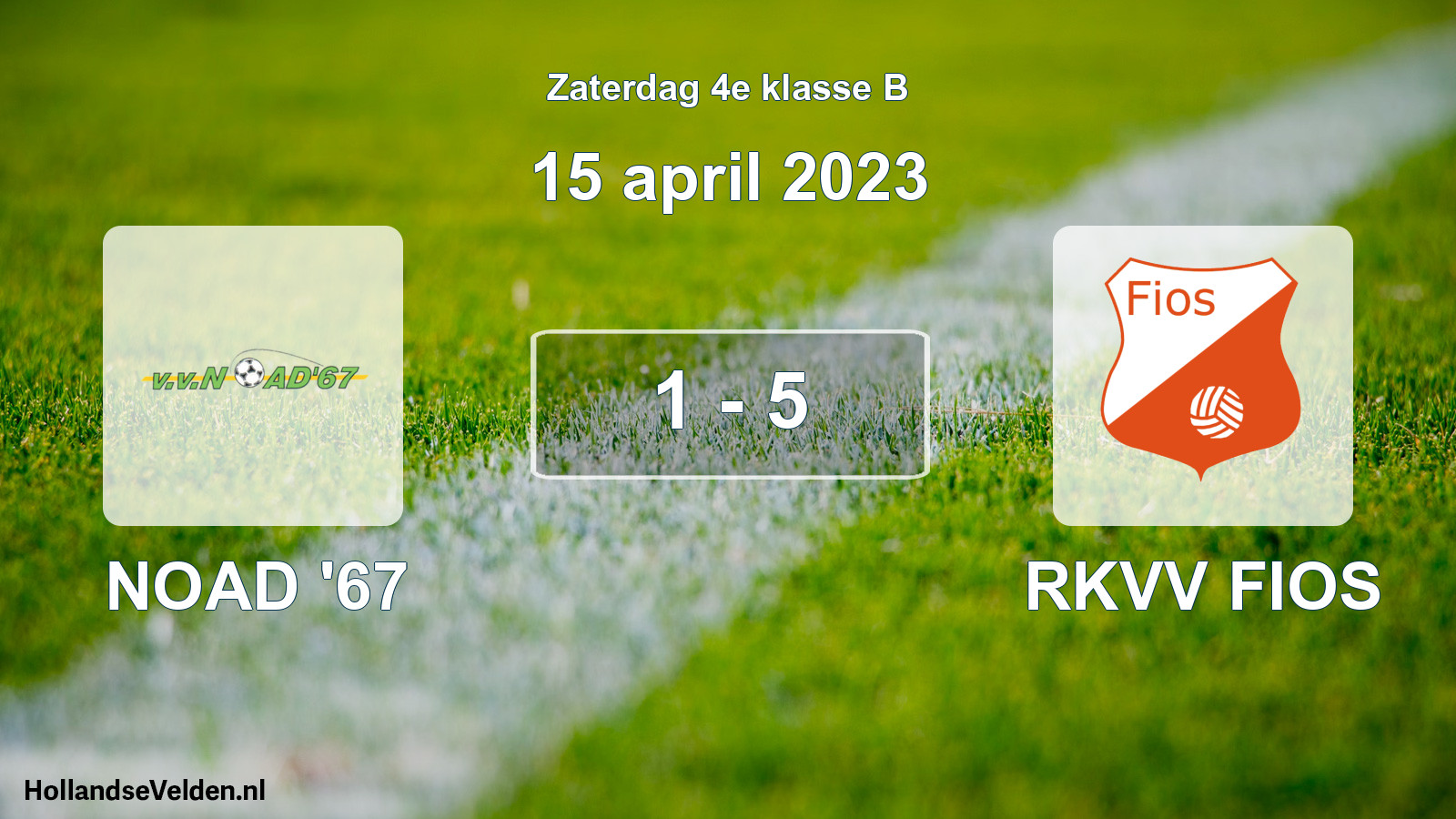 Total number of matches played: NOAD '67 - RKVV FIOS 1 - 5 (15 April 2023)