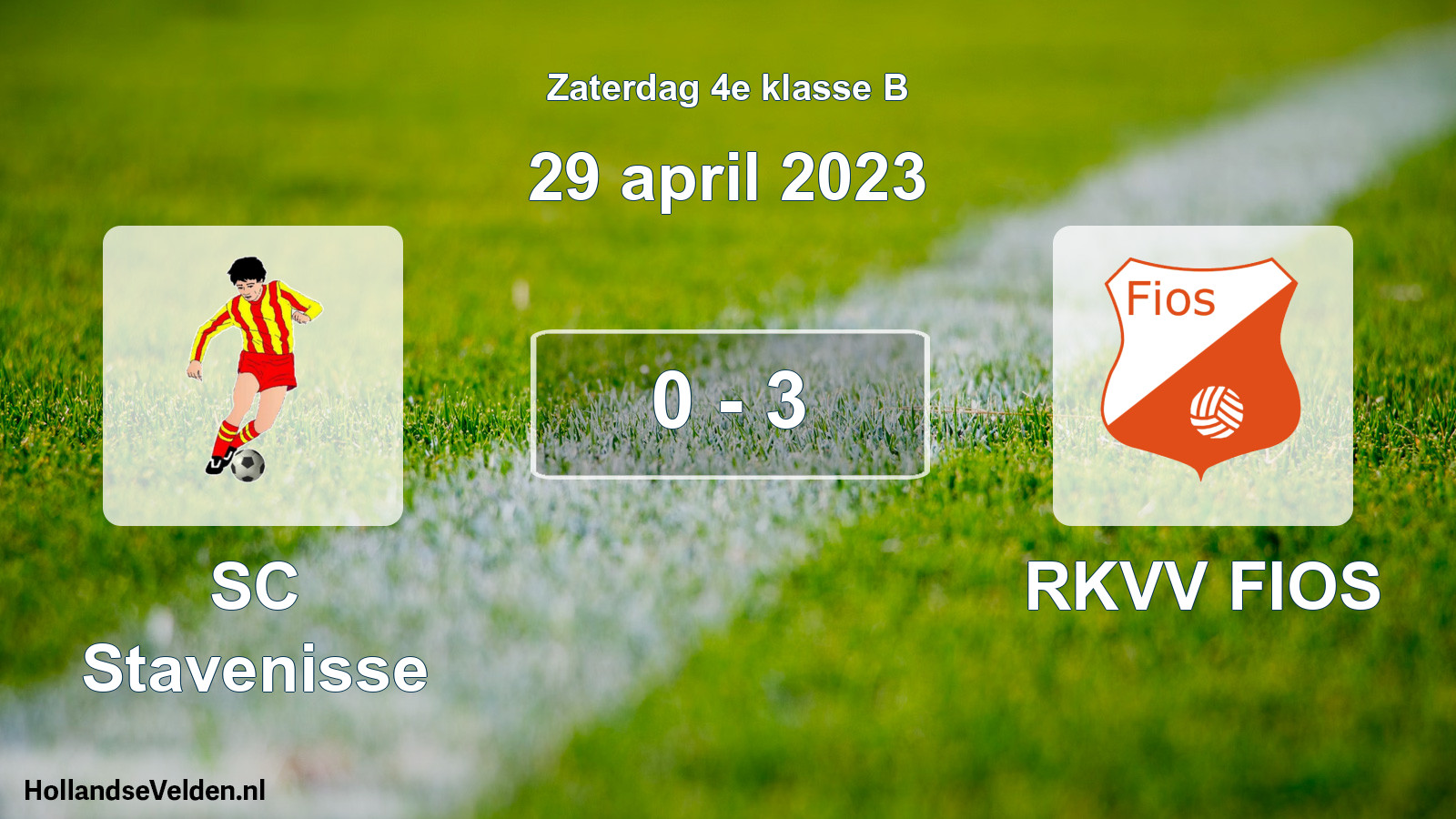 Total number of matches played: SC Stavenisse - RKVV FIOS 0 - 3 (29 April 2023)