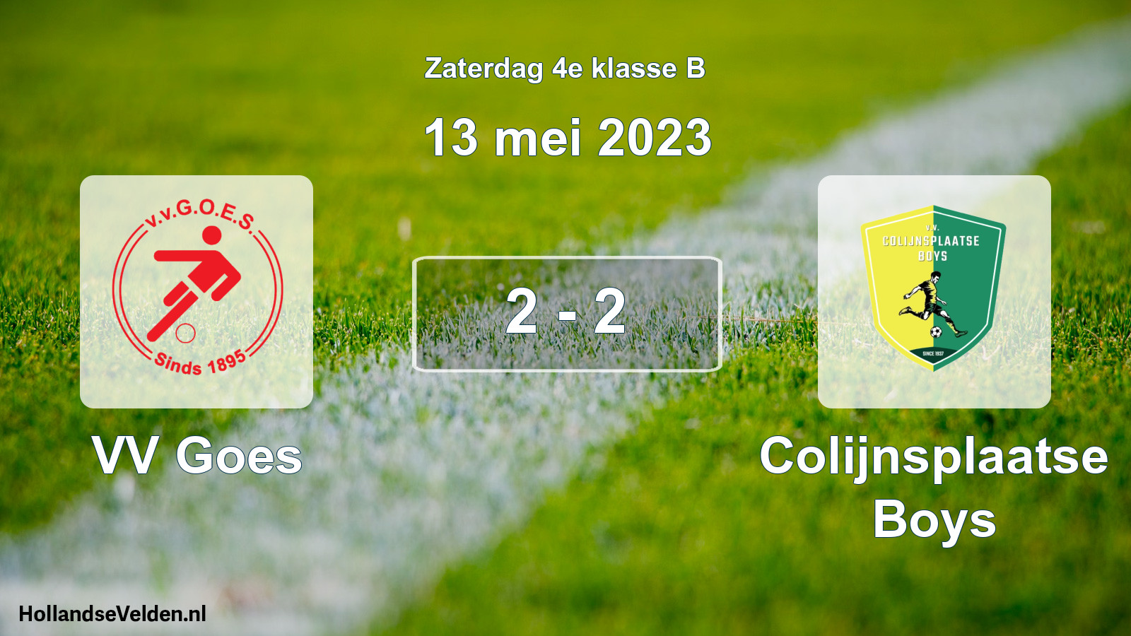 Total number of matches played: VV Goes - Colijnsplaatse Boys 2 - 2 (13 May 2023)