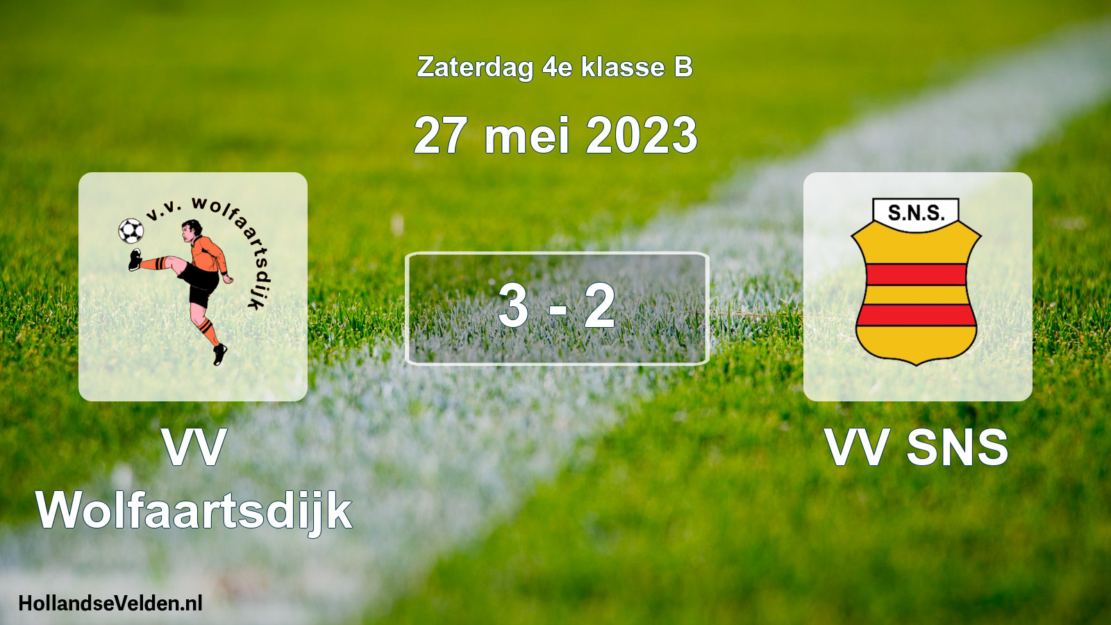 Total number of matches played: VV Wolfaartsdijk - VV SNS 3 - 2 (27 May 2023)