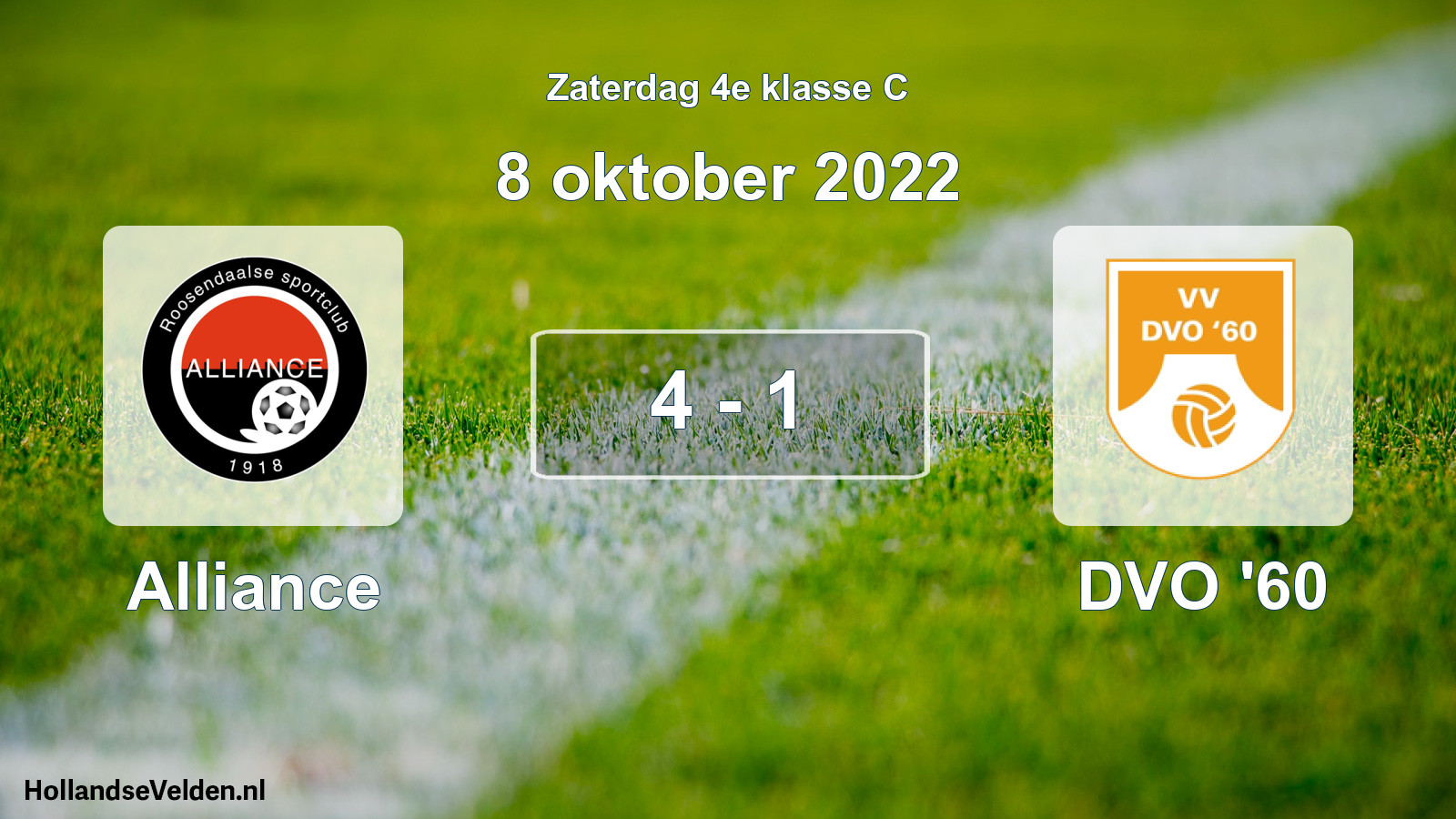 Total number of matches played: Alliance - DVO '60 4 - 1 (8 October 2022)