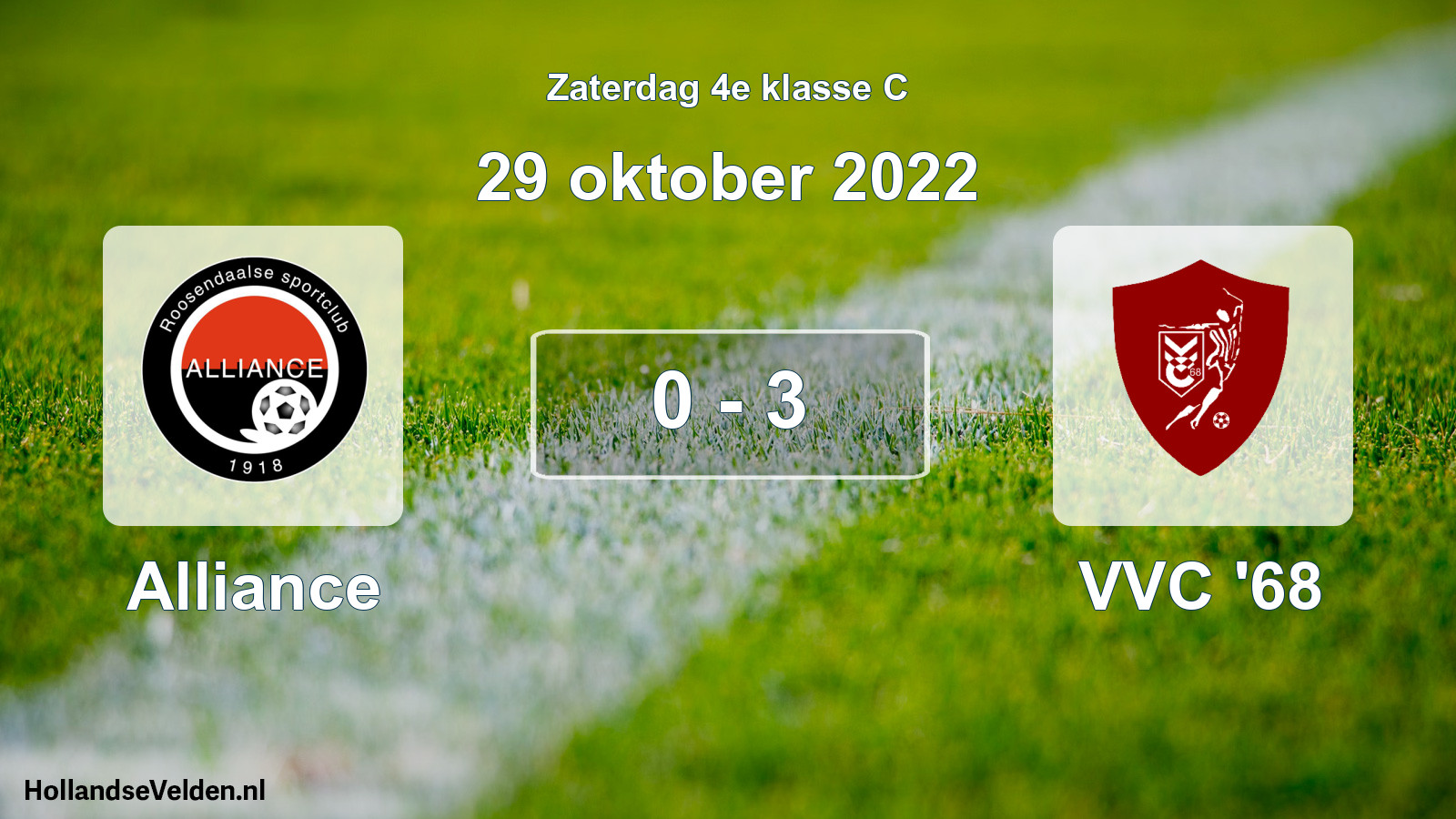 Total number of matches played: Alliance - VVC '68 0 - 3 (29 October 2022)