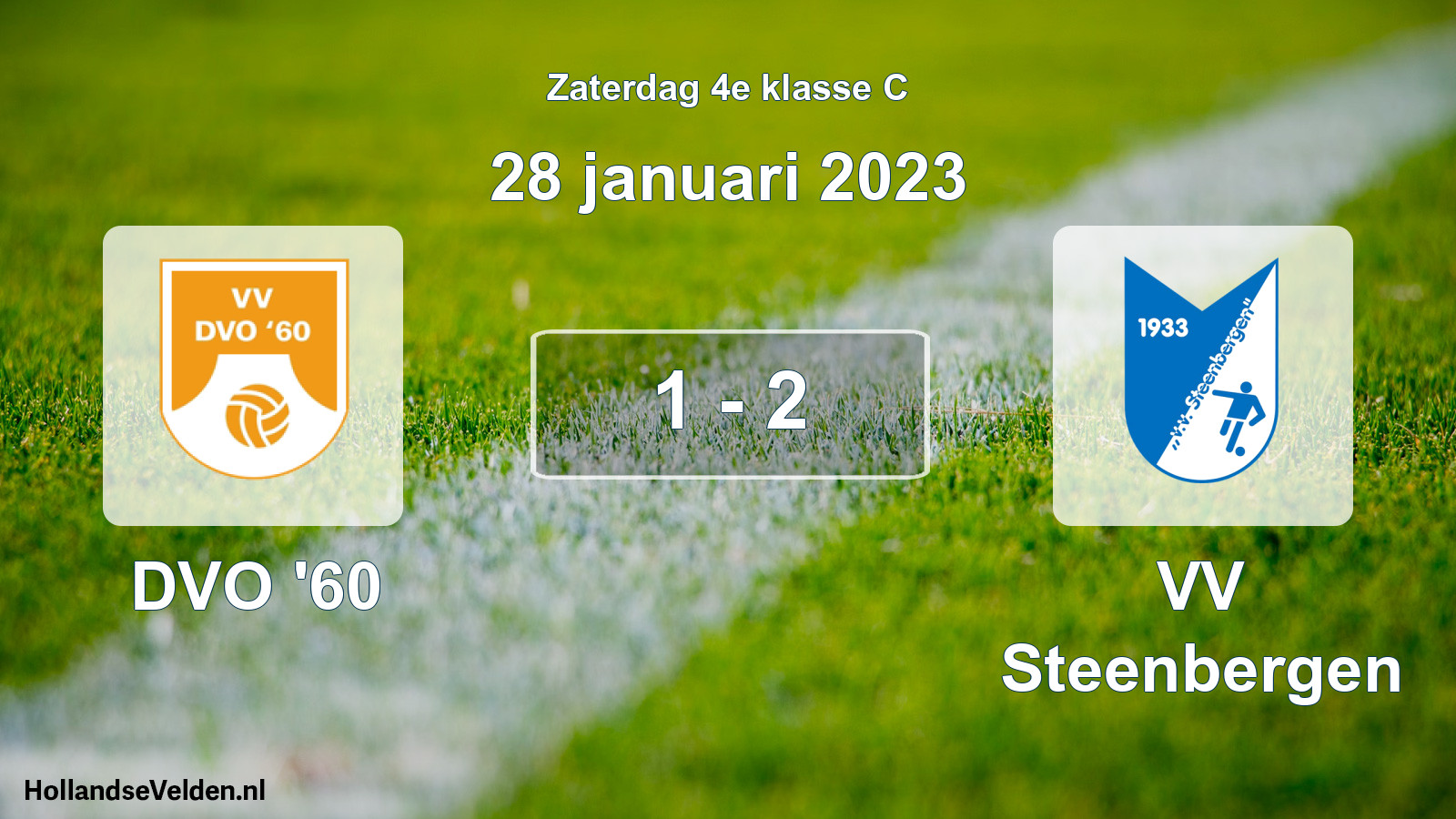 Total number of matches played: DVO '60 - VV Steenbergen 1 - 2 (28 January 2023)