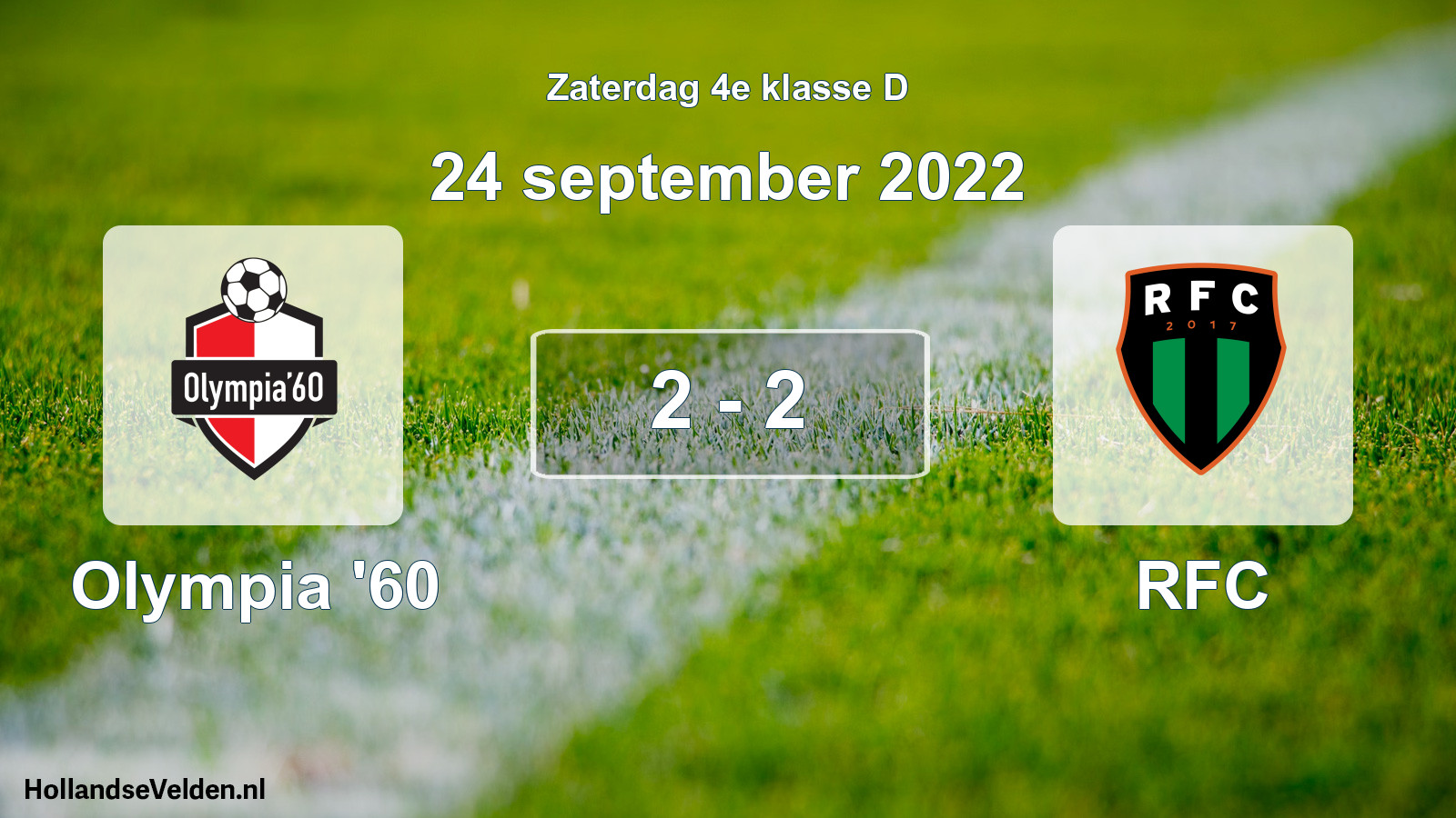 Total number of matches played: Olympia '60 - RFC 2 - 2 (24 September 2022)