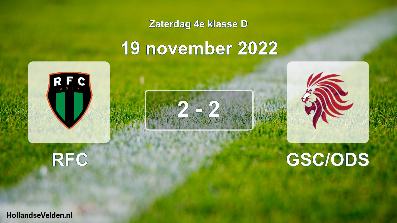 Total number of matches played: RFC - GSC/ODS 2 - 2 (19 November 2022)
