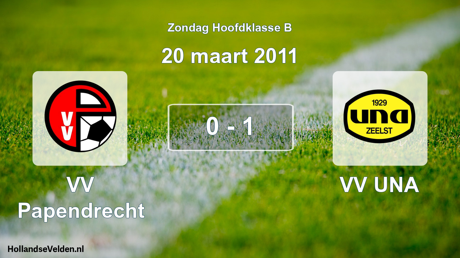 Total number of matches played: VV Papendrecht - VV UNA 0 - 1 (20 March 2011)