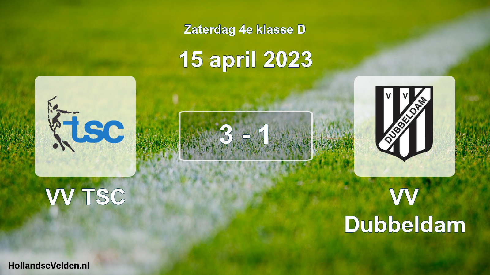Total number of matches played: VV TSC - VV Dubbeldam 3 - 1 (15 April 2023)