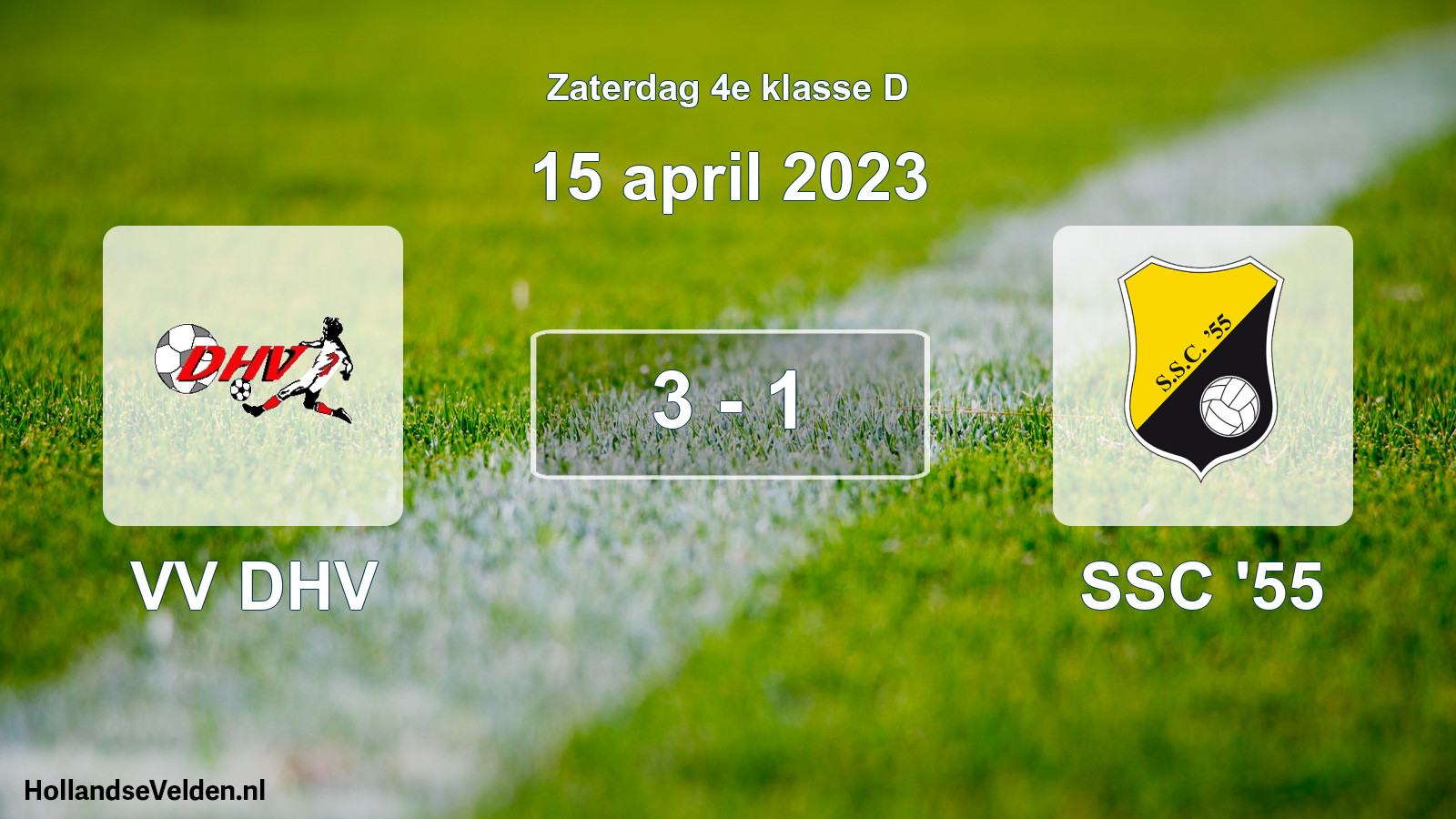 Total number of matches played: VV DHV - SSC '55 3 - 1 (15 April 2023)