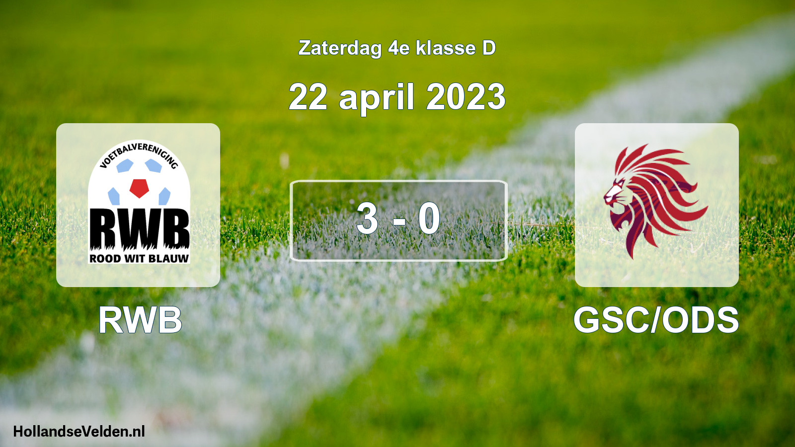 Total number of matches played: RWB - GSC/ODS 3 - 0 (22 April 2023)