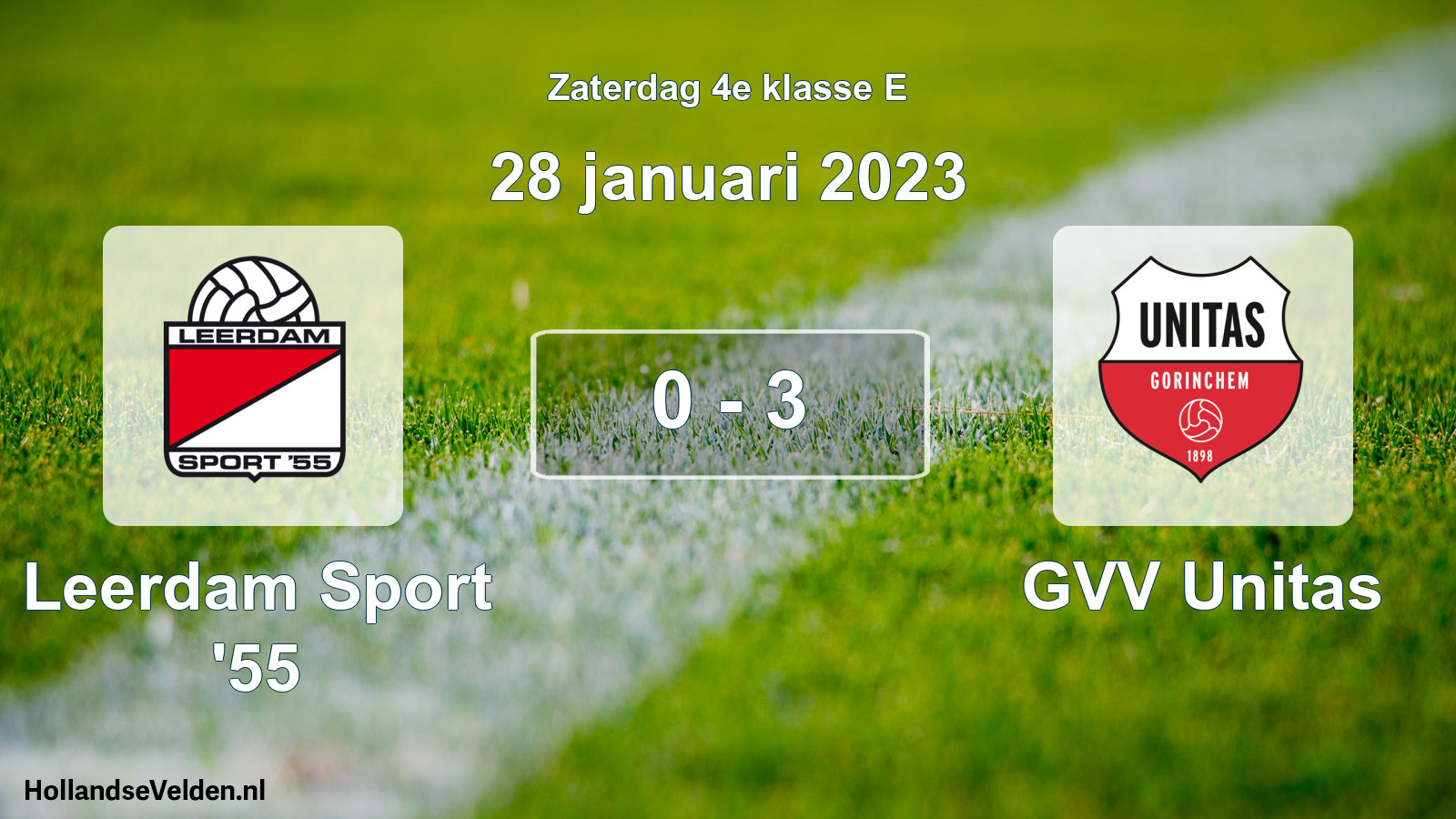 Total number of matches played: Leerdam Sport '55 - GVV Unitas 0 - 3 (28 January 2023)