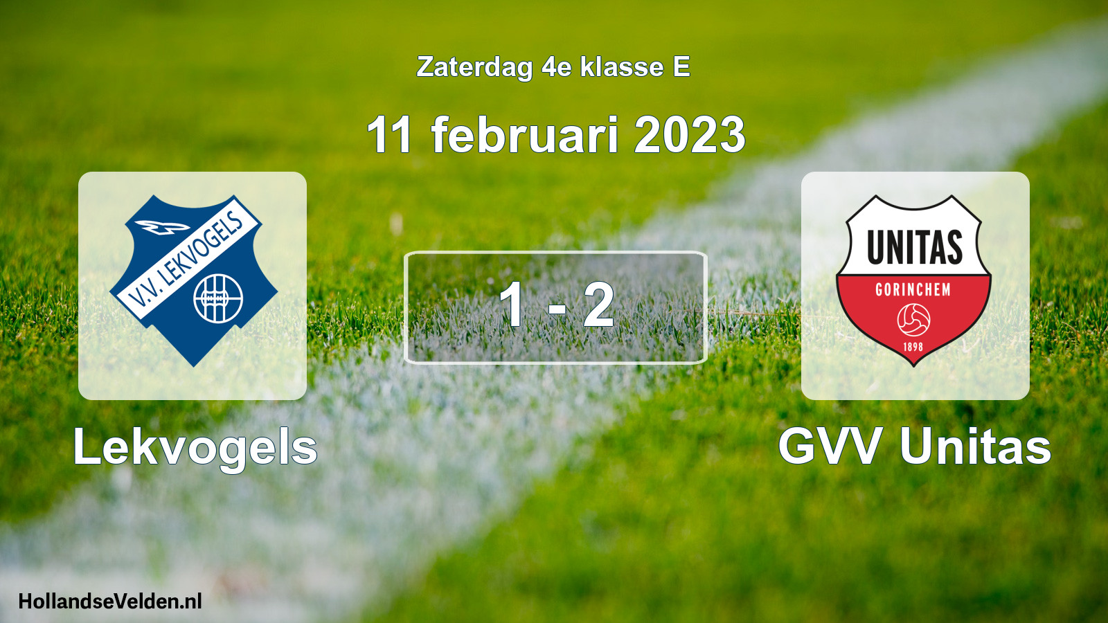 Total number of matches played: Lekvogels - GVV Unitas 1 - 2 (11 February 2023)