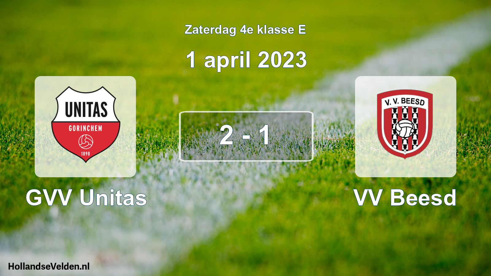Total number of matches played: GVV Unitas - VV Beesd 2 - 1 (1 April 2023)