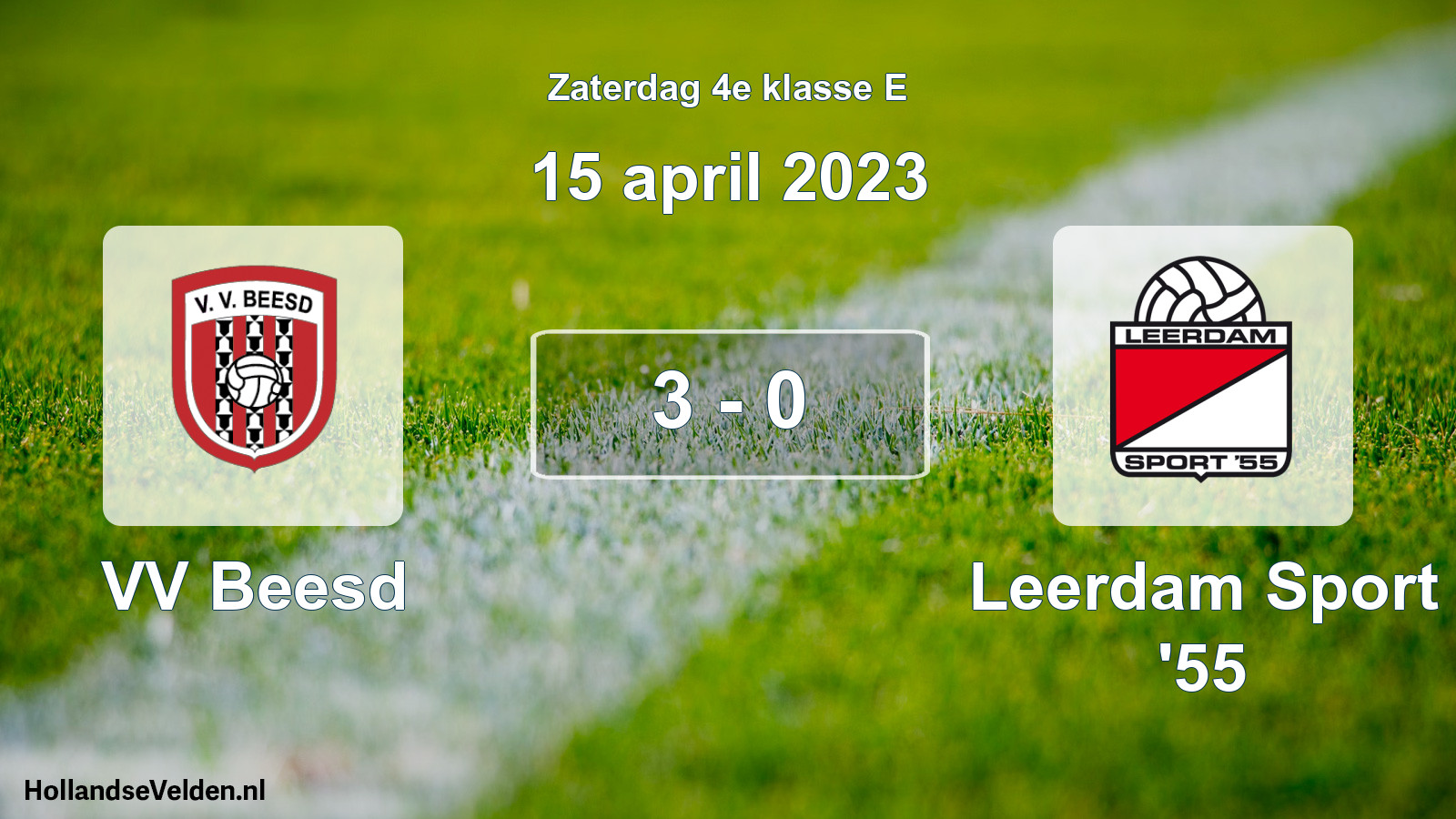Total number of matches played: VV Beesd - Leerdam Sport '55 3 - 0 (15 April 2023)