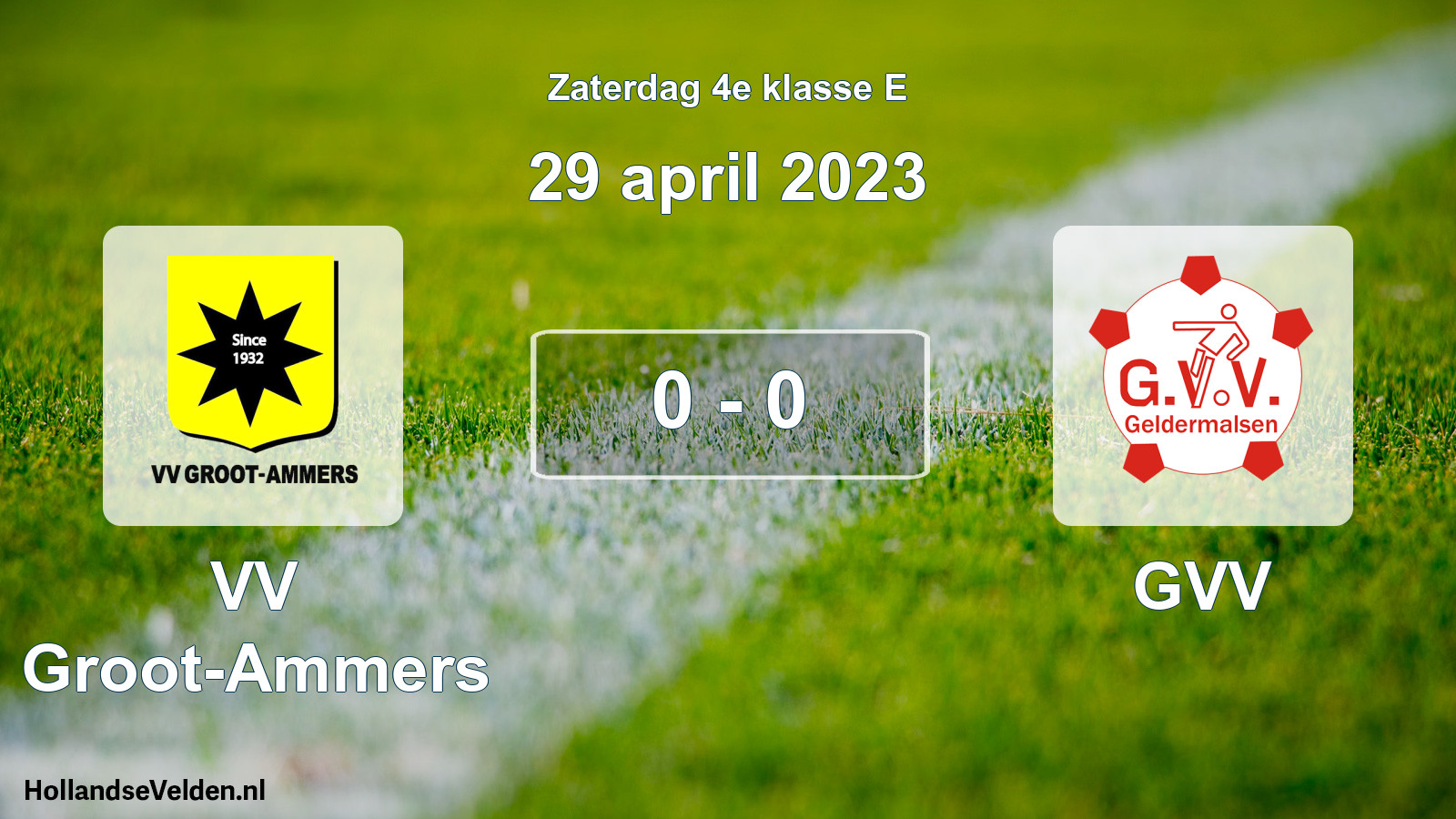 Total number of matches played: VV Groot-Ammers - GVV 0 - 0 (29 April 2023)