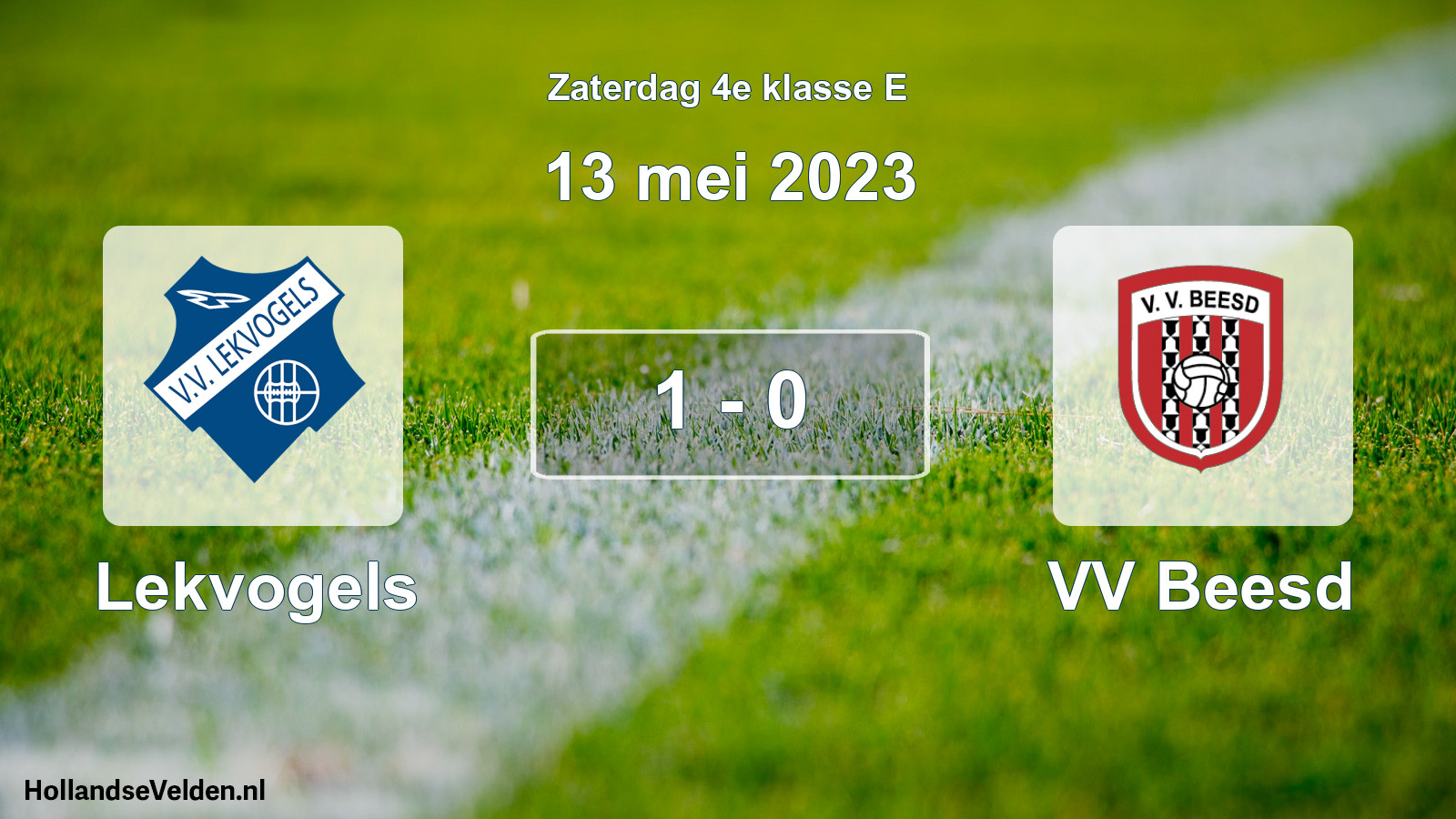 Total number of matches played: Lekvogels - VV Beesd 1 - 0 (13 May 2023)