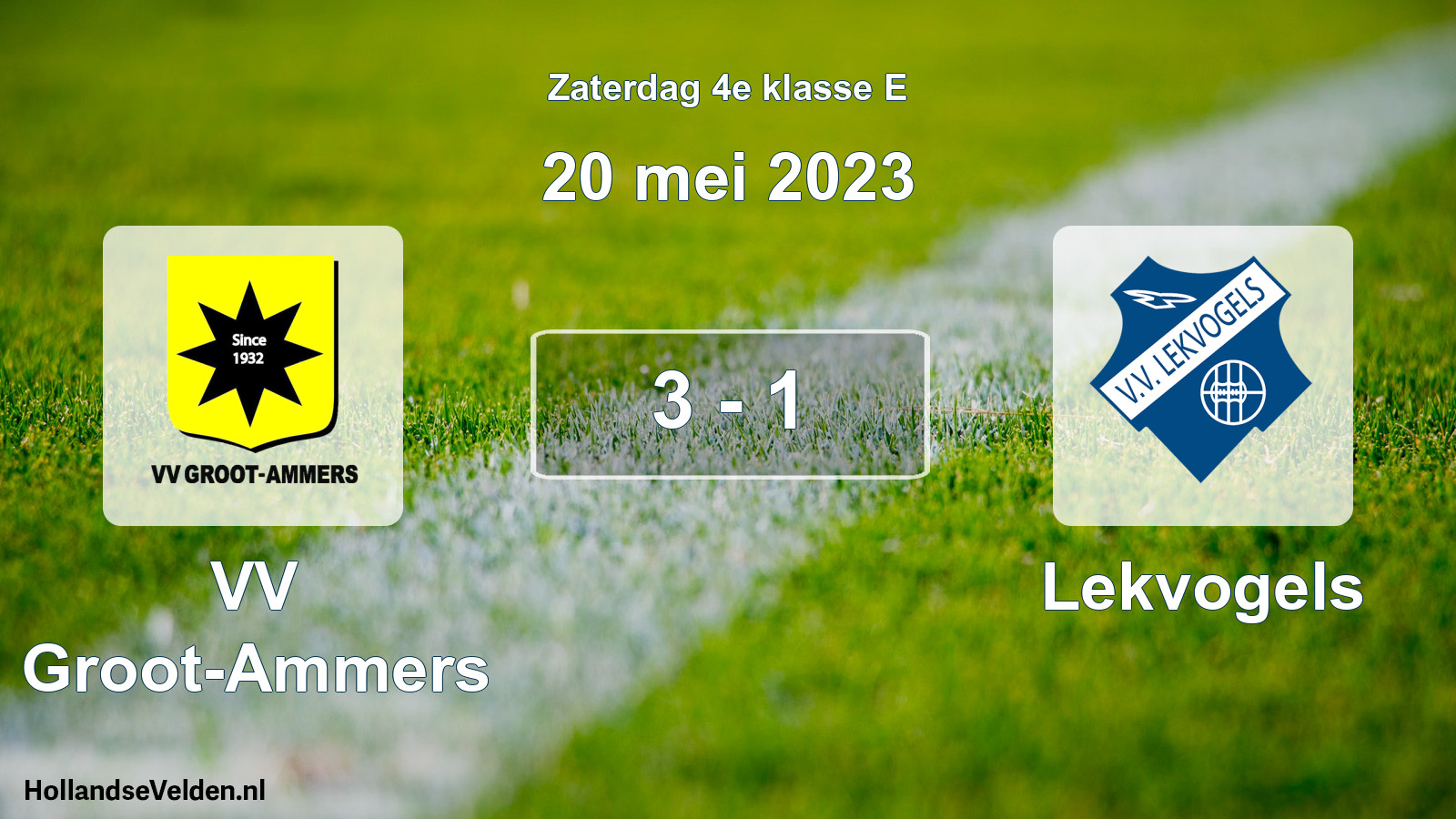 Total number of matches played: VV Groot-Ammers - Lekvogels 3 - 1 (20 May 2023)