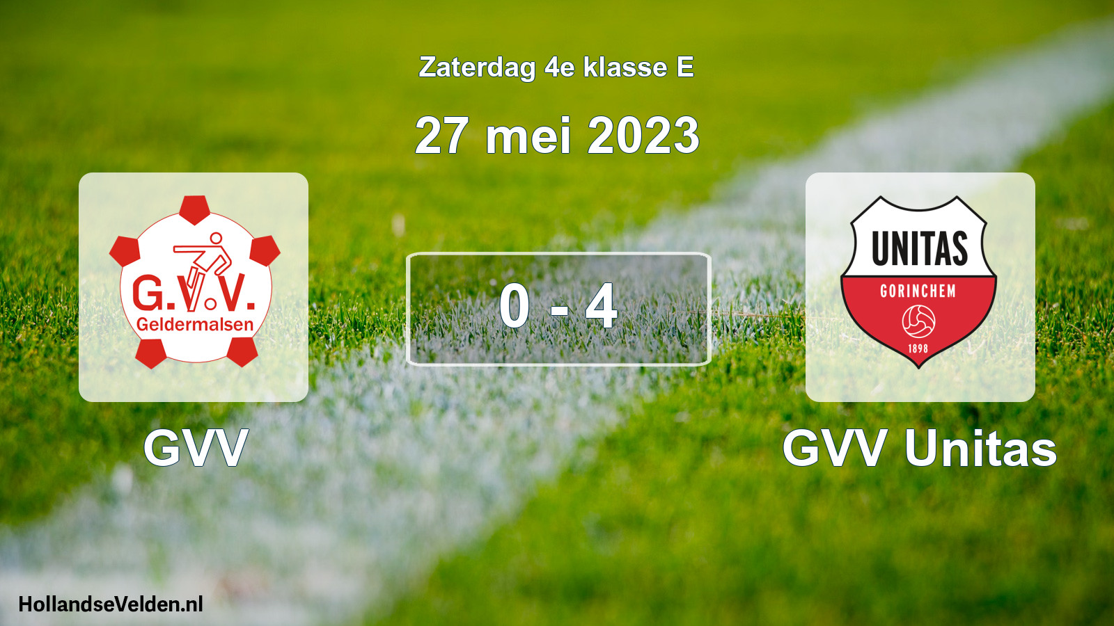 Total number of matches played: GVV - GVV Unitas 0 - 4 (27 May 2023)