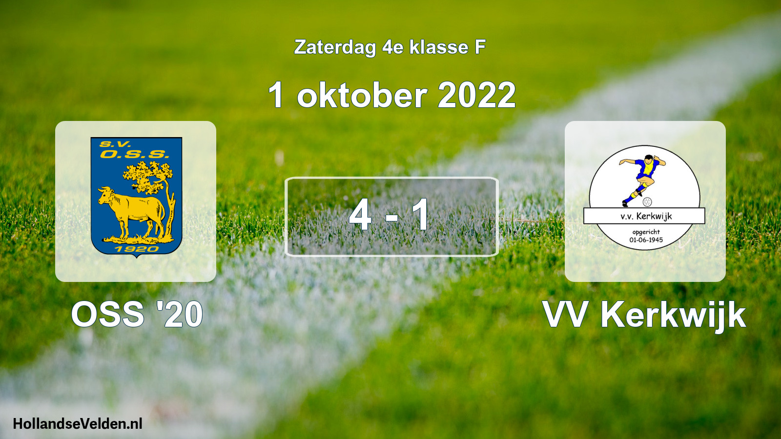 Total number of matches played: OSS '20 - VV Kerkwijk 4 - 1 (1 October 2022)