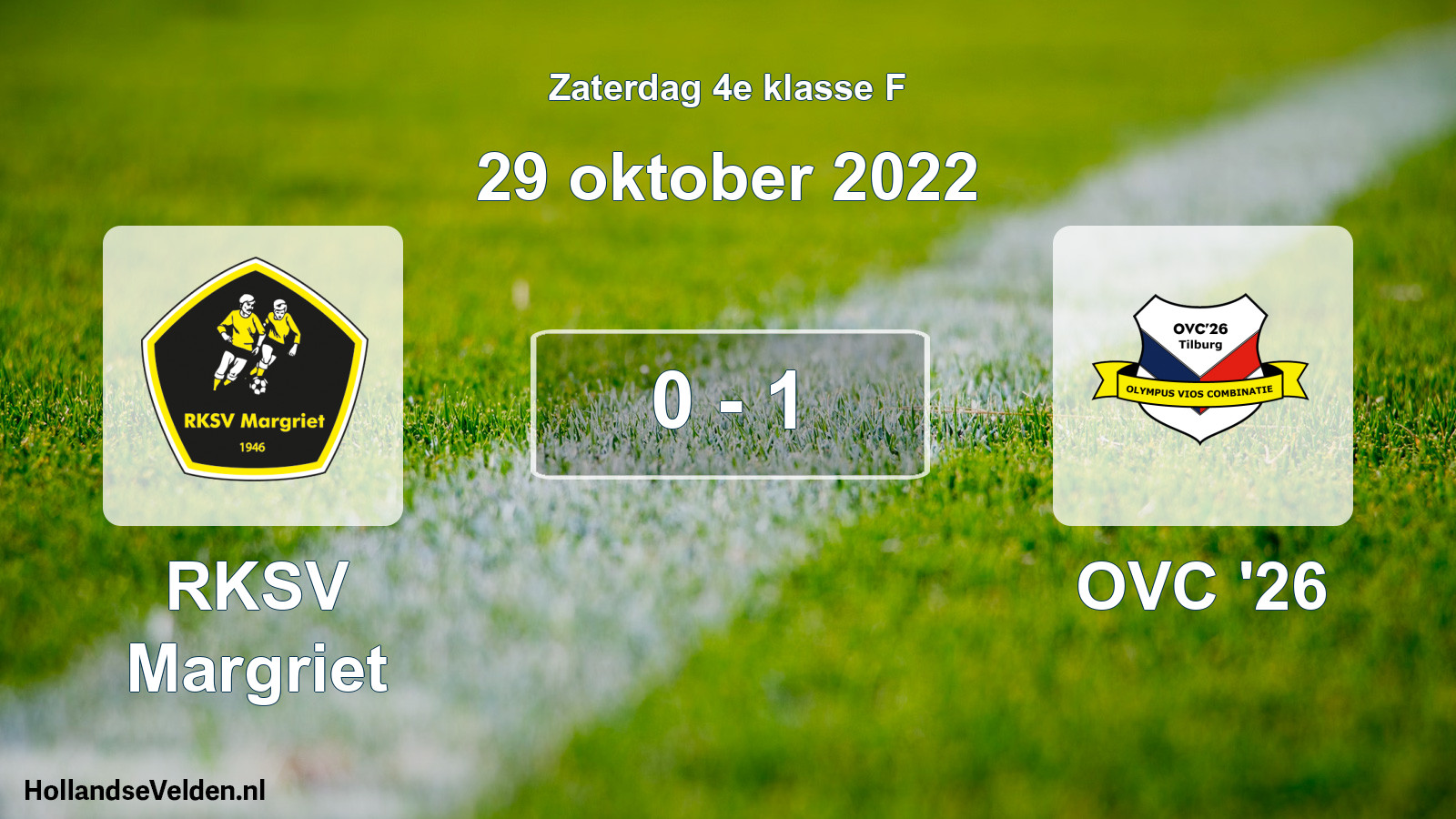 Total number of matches played: RKSV Margriet - OVC '26 0 - 1 (29 October 2022)