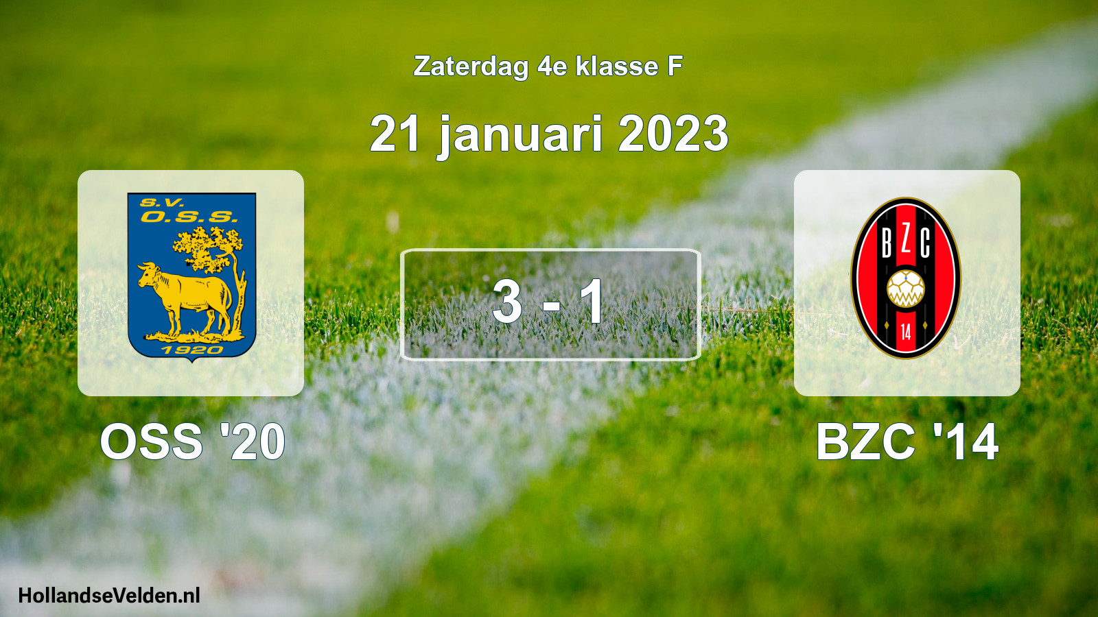 Total number of matches played: OSS '20 - BZC '14 3 - 1 (21 January 2023)
